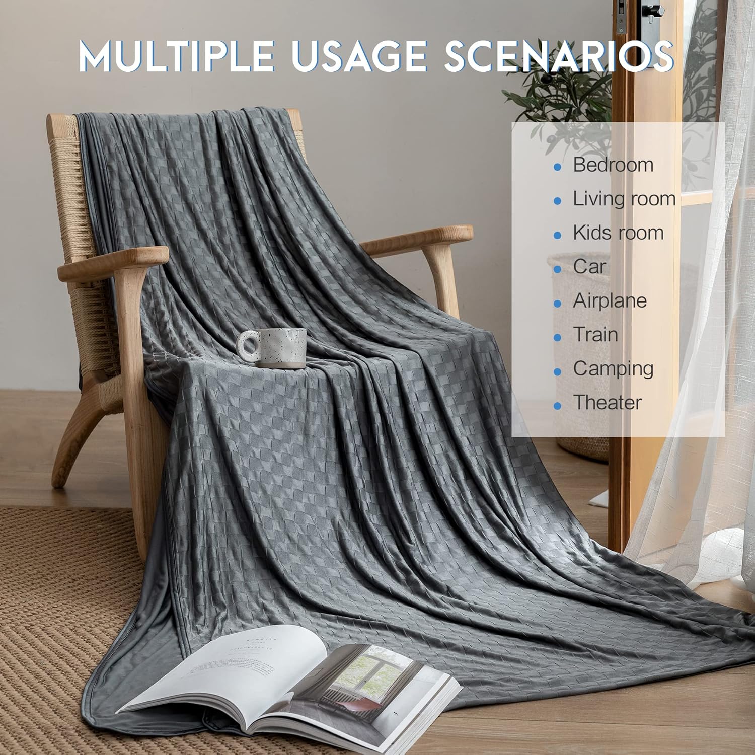 AmyHomie Cooling Blanket Queen Size 90x90 Double Sided