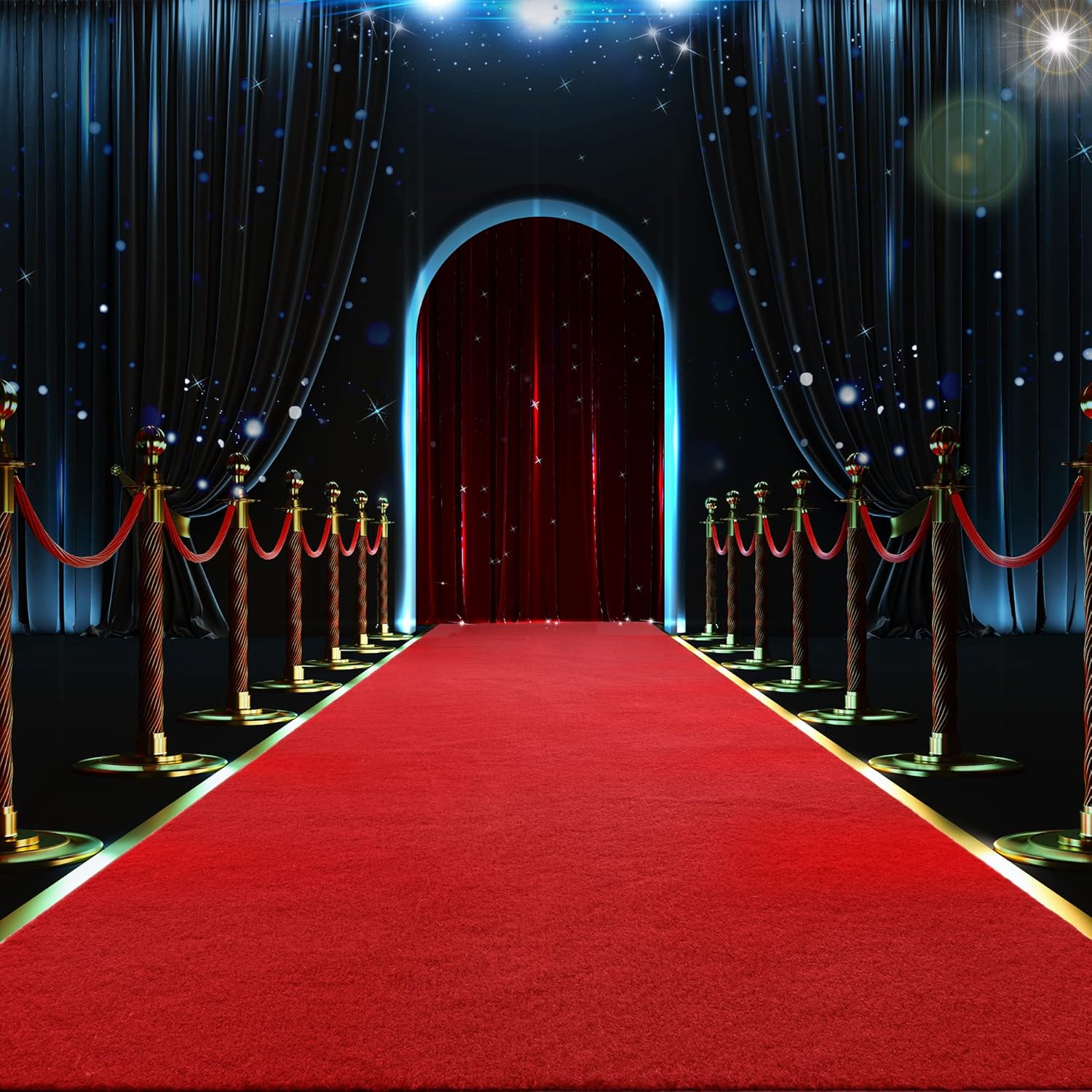 HOMBYS Extra Thick Red Carpet Runner 3x10 ft for Events