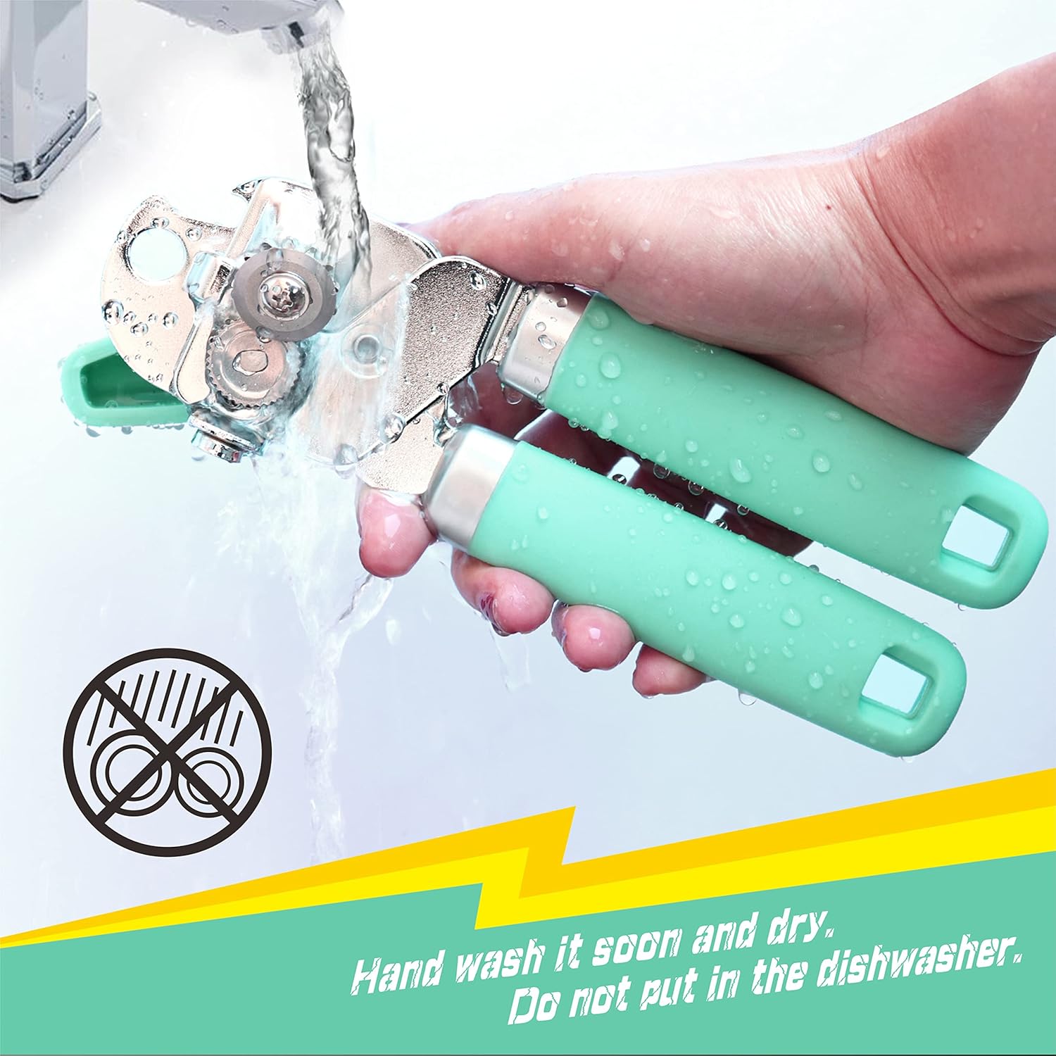 PrinChef Manual Can Opener with Magnet - 2 in 1 Design