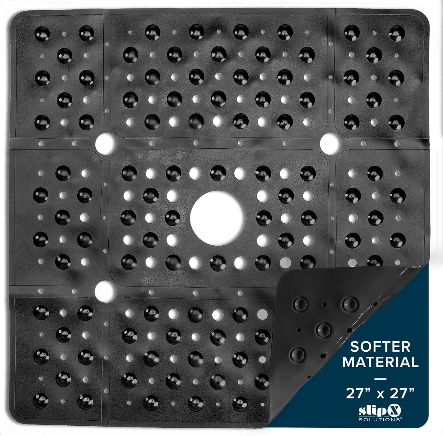 SlipX Solutions 27 Inch Oversize Square Shower Mat