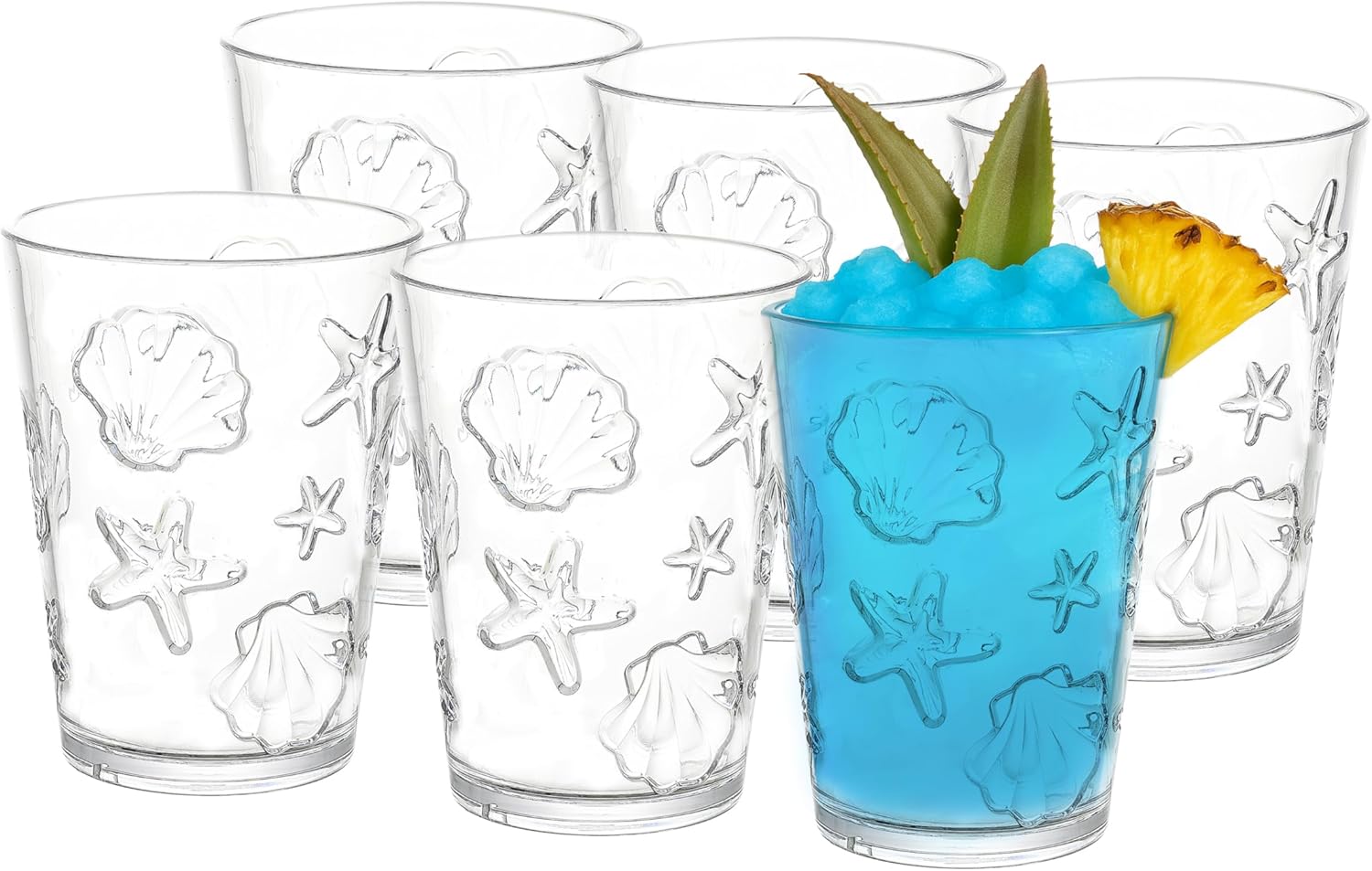 KLIFA Hawaii Series 152 Oz Set of 6 Shatterproof Acrylic Tumblers