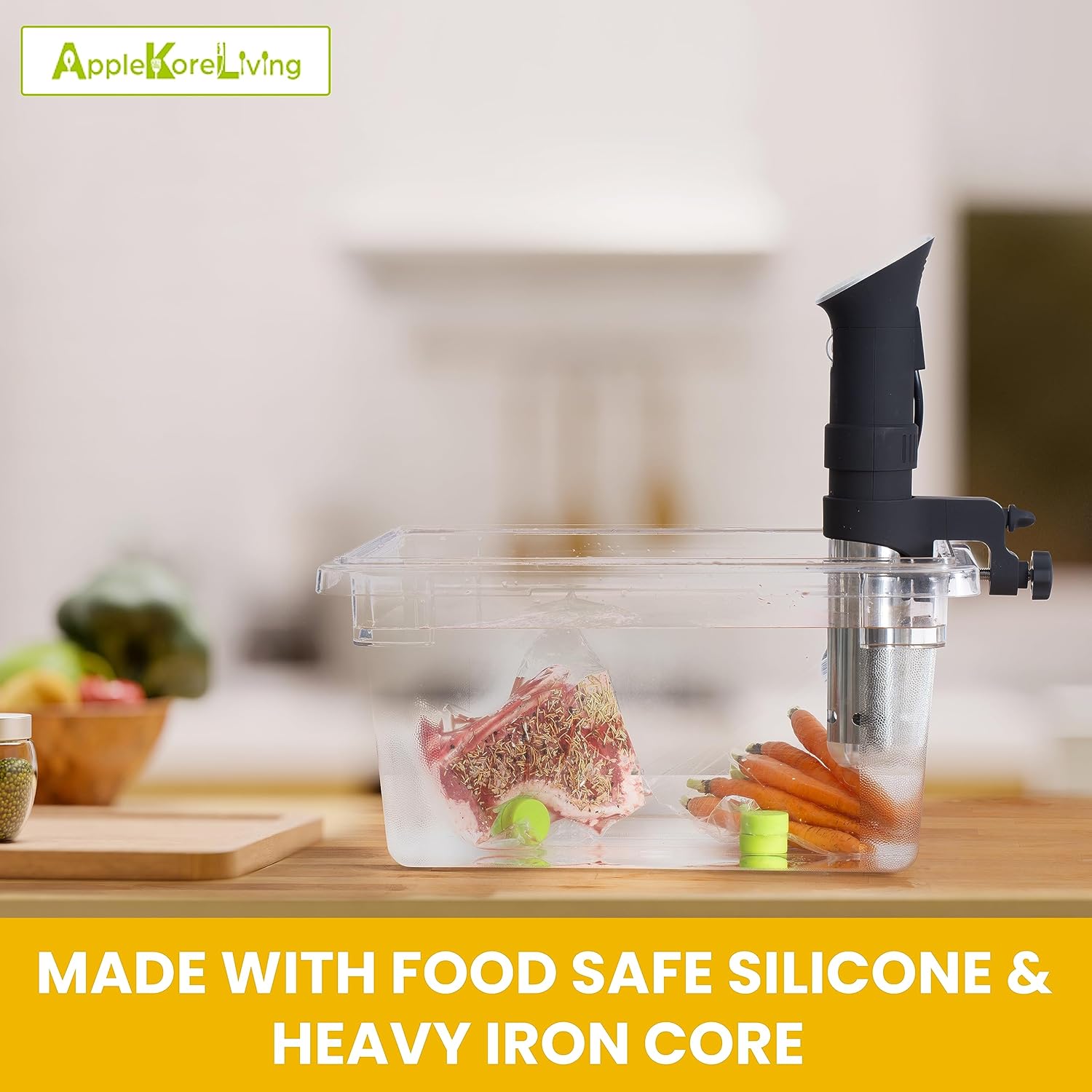 KORE Sous Vide Weighted Magnets 2 Pack Apple Green