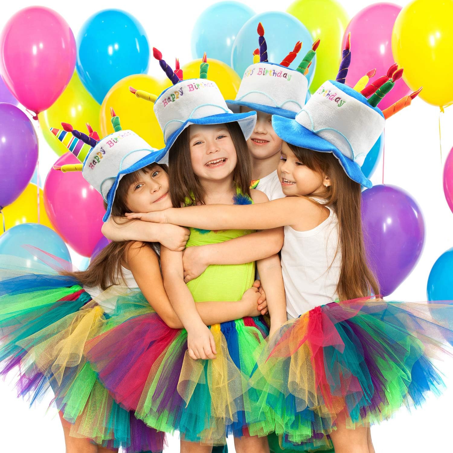 Novelty Place Blue Plush Happy Birthday Cake Hat