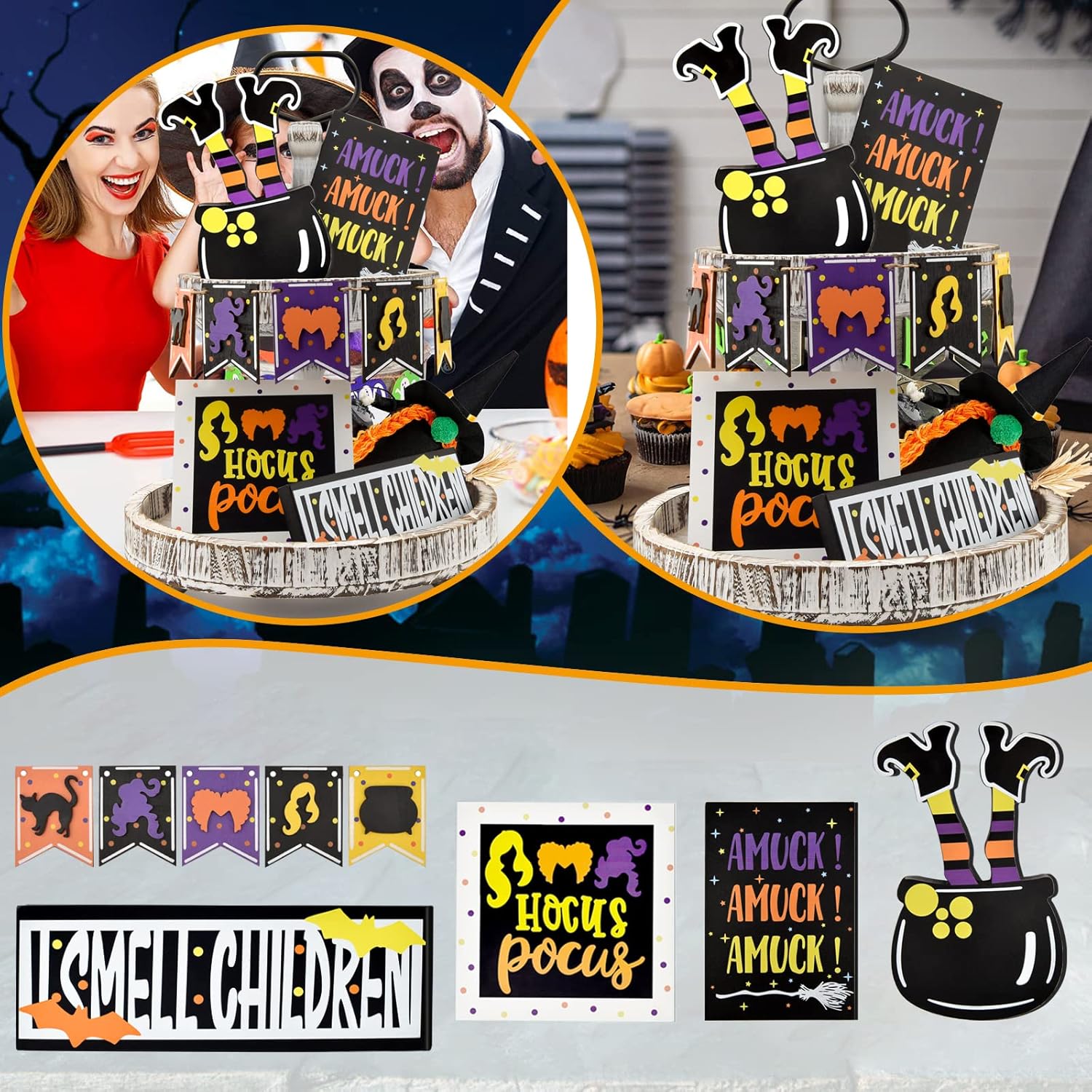 Hocus Pocus Decor Set for Halloween Party