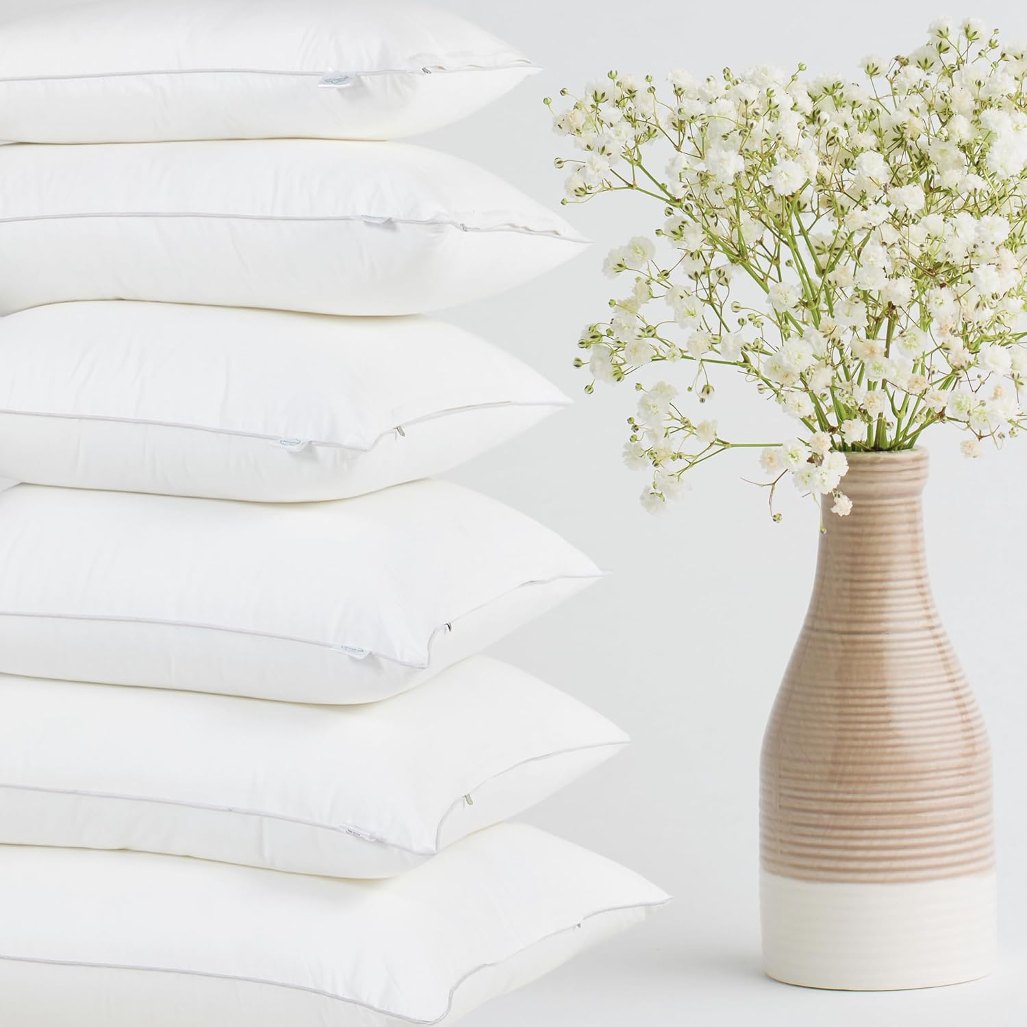 Cloudote Down Alternative Throw Pillow Insert 16x26 Pack of 2