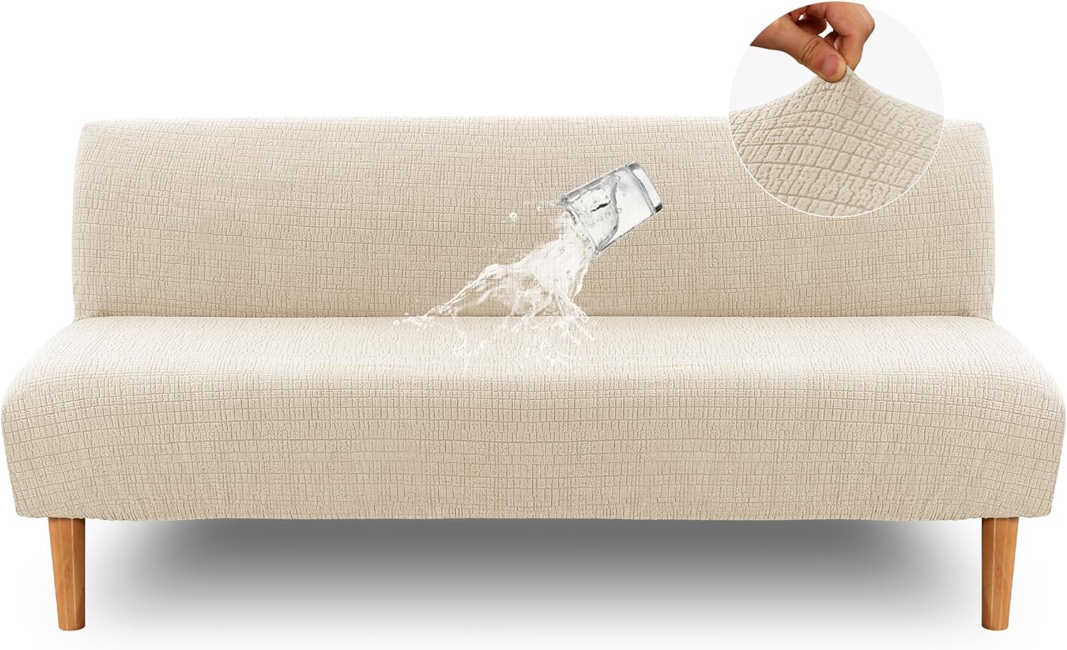 HVERSAILTEX Waterproof Futon Cover Ivory