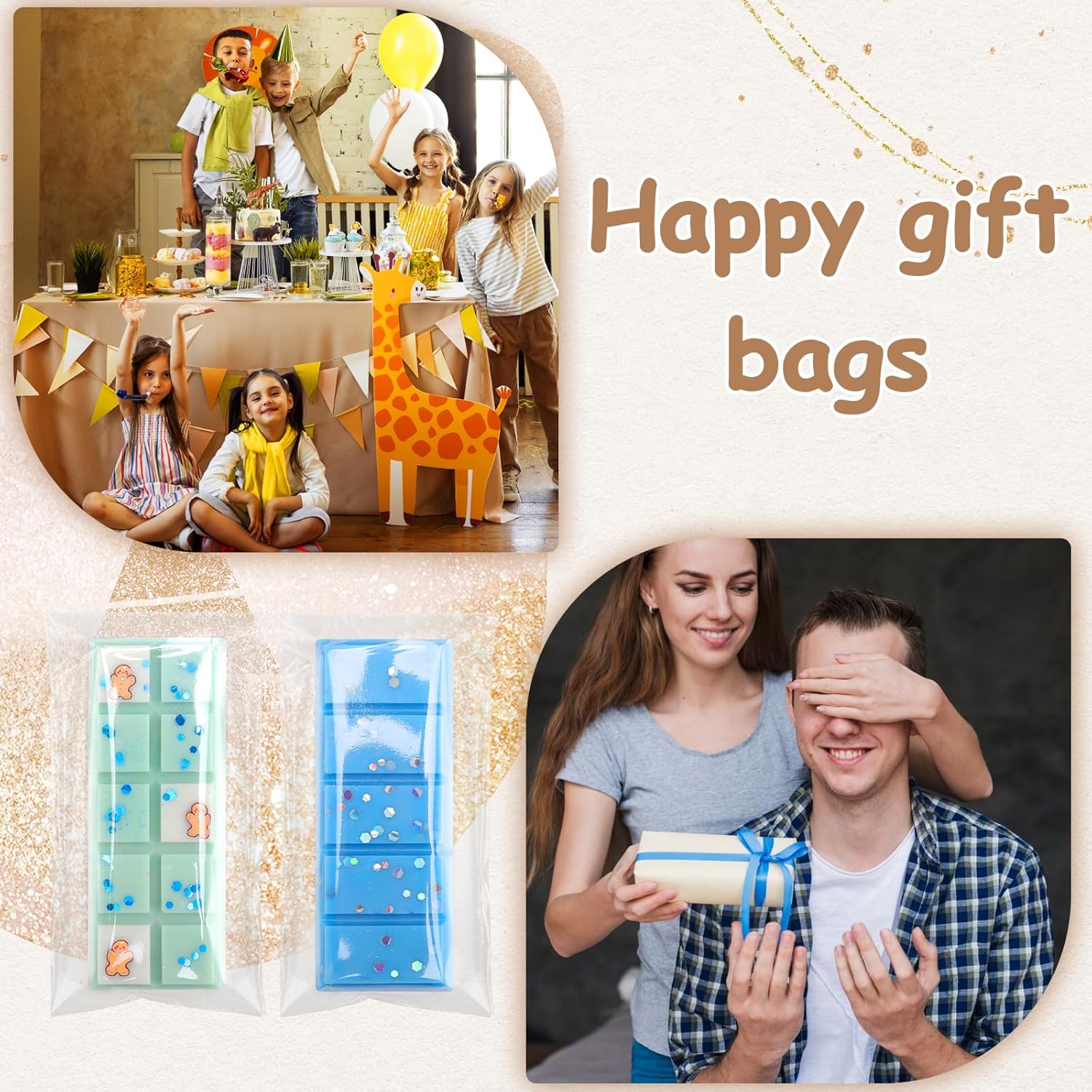 500 pcs Wax Melt Gift Bags for 4x1 inch Wax Sticks