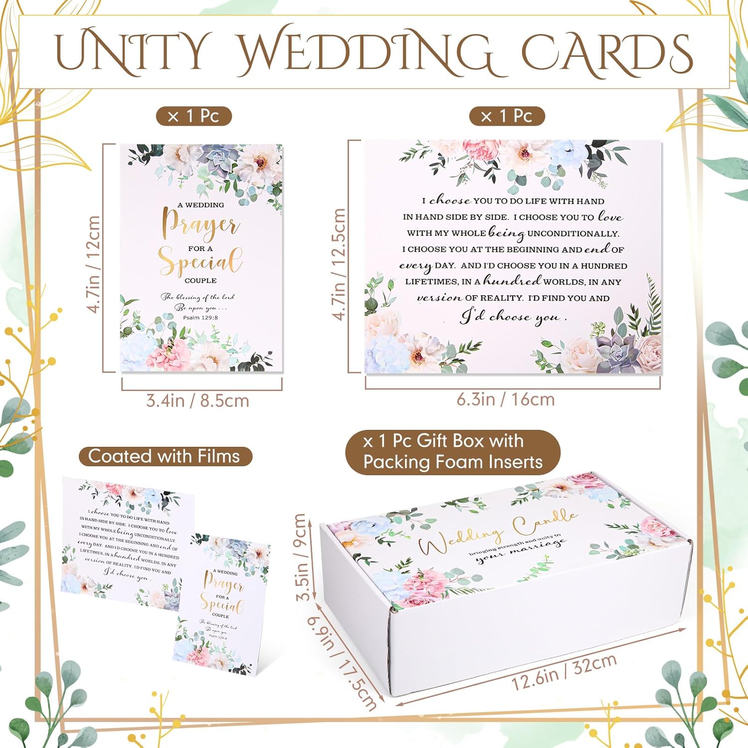 Rustic Unity Candles Set for Wedding Ceremony