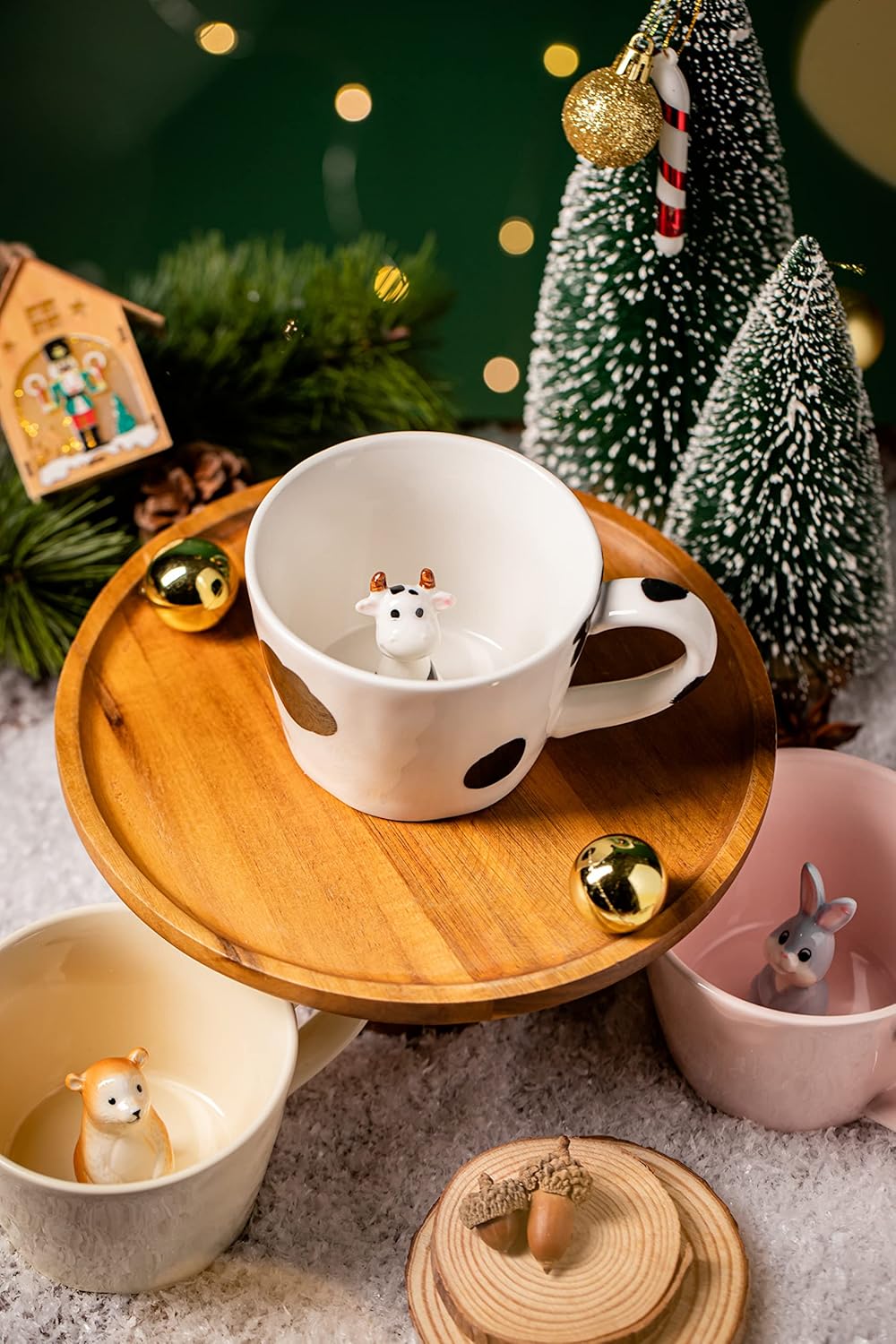 DIHOclub 3D Cow Ceramic Mug with Hidden Design