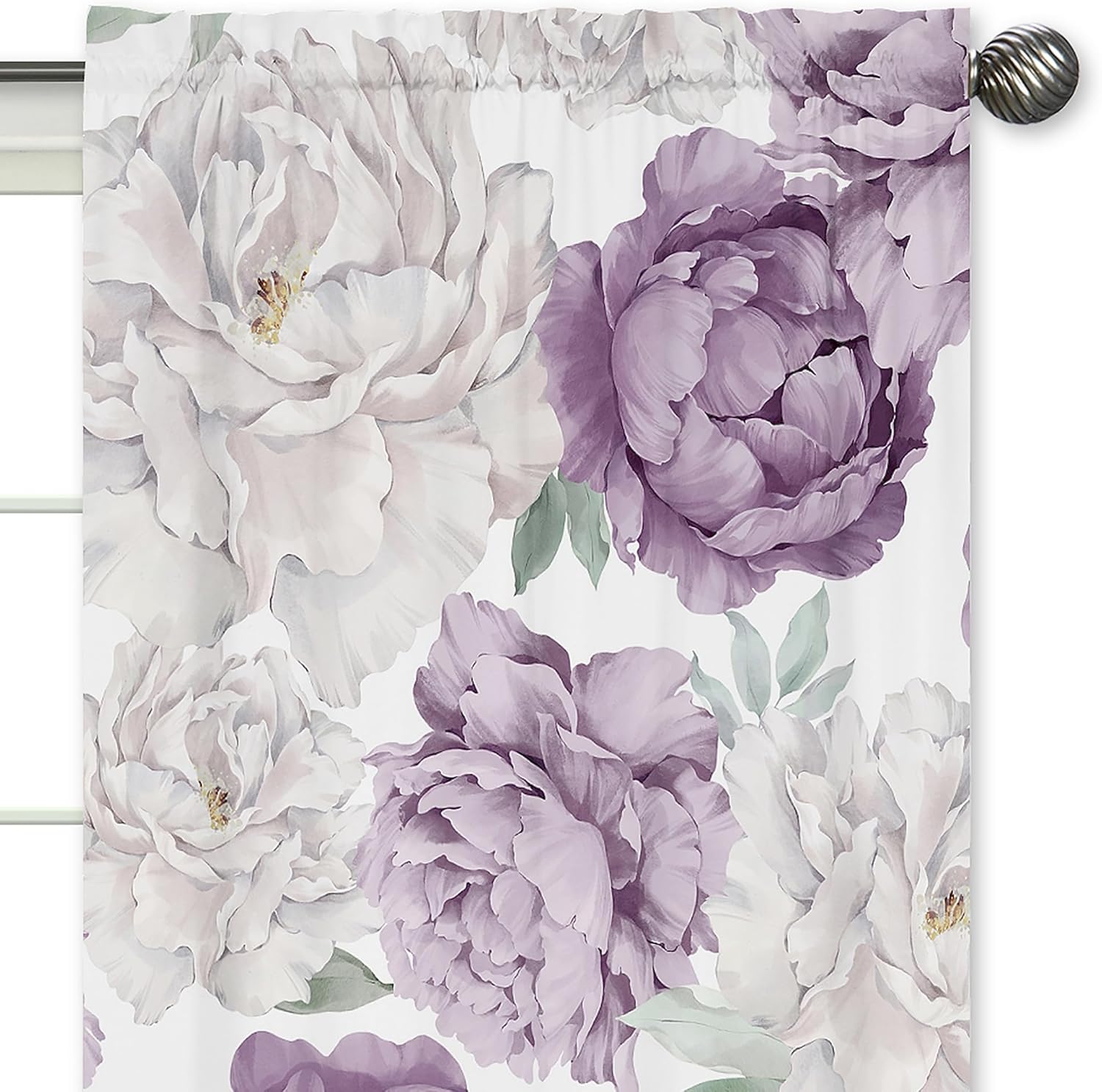 Sweet Jojo Designs Lavender Purple Boho Curtain Panels Set of 2