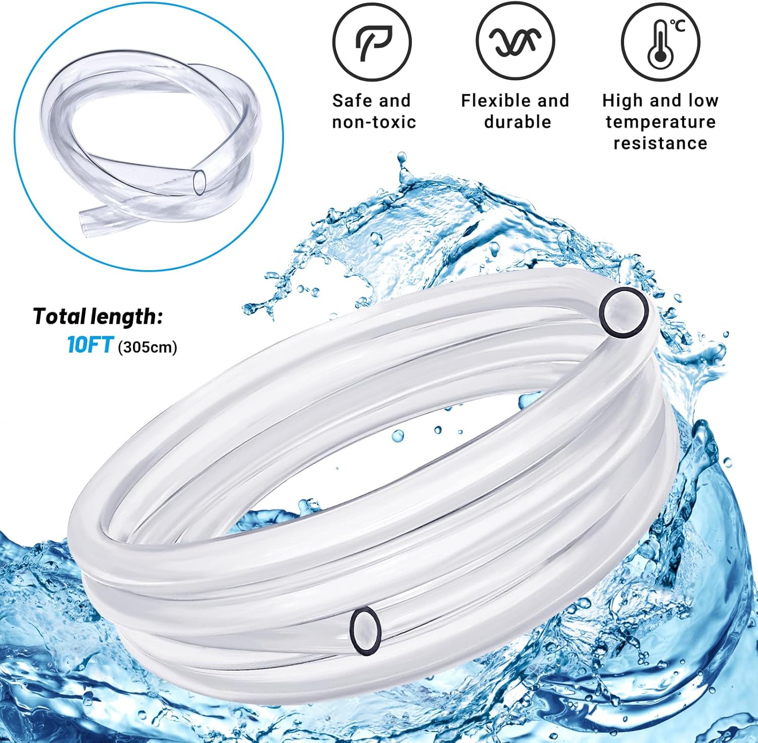 UNIFAMILY 2 Pack Portable AC Drain Hose 10ft