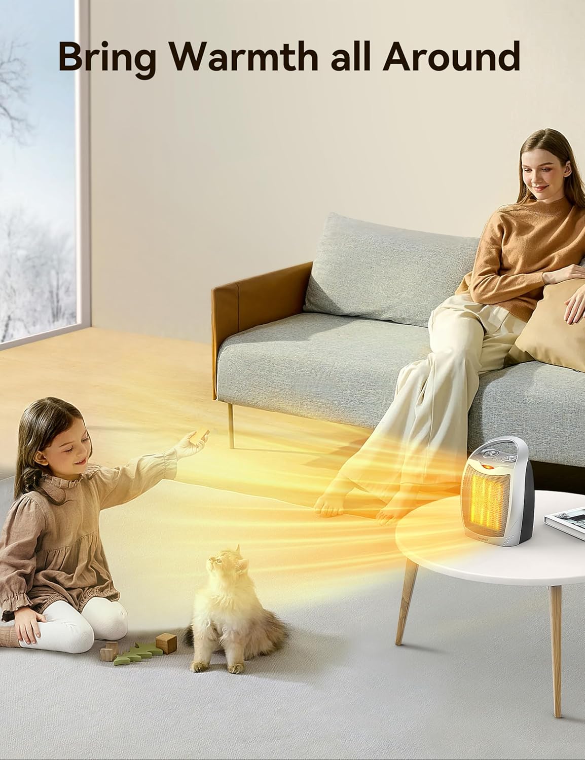 GiveBest Portable Electric Heater with Thermostat