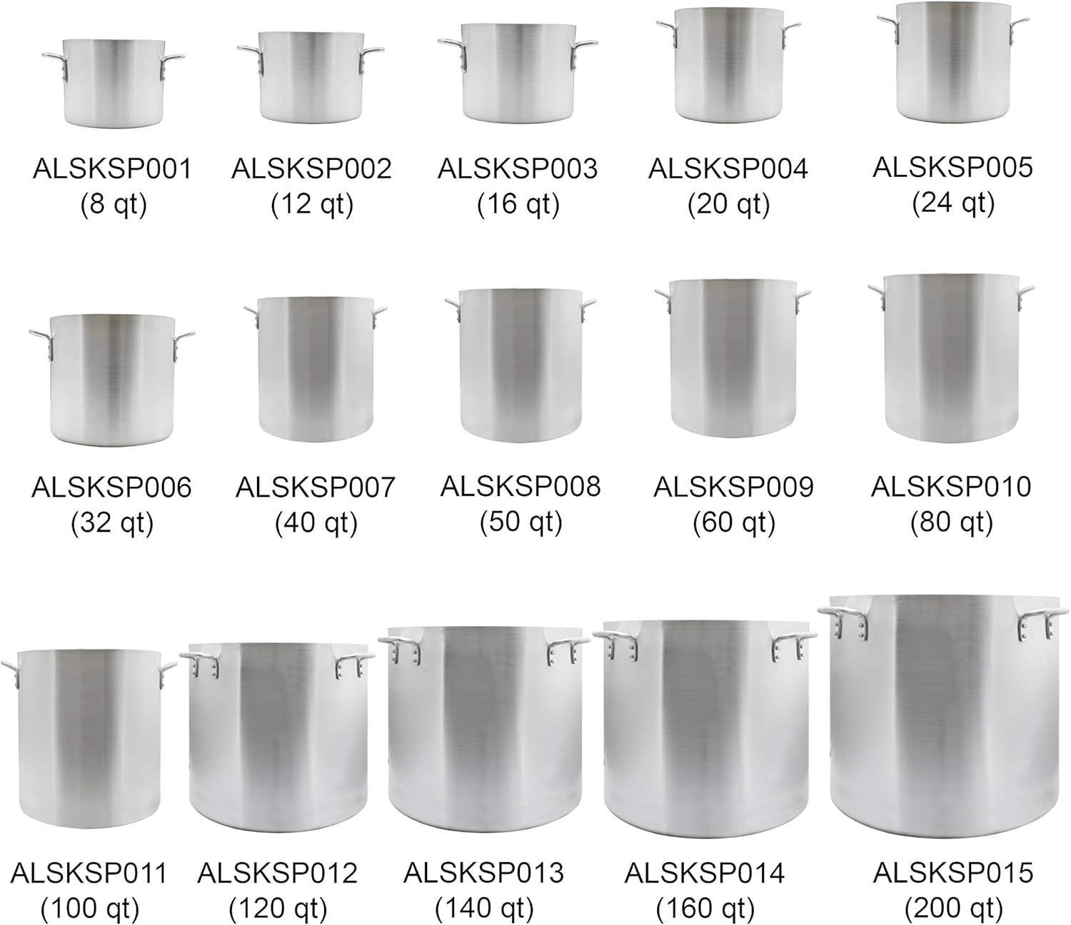 80 Quart Aluminum Stock Pot with Handles