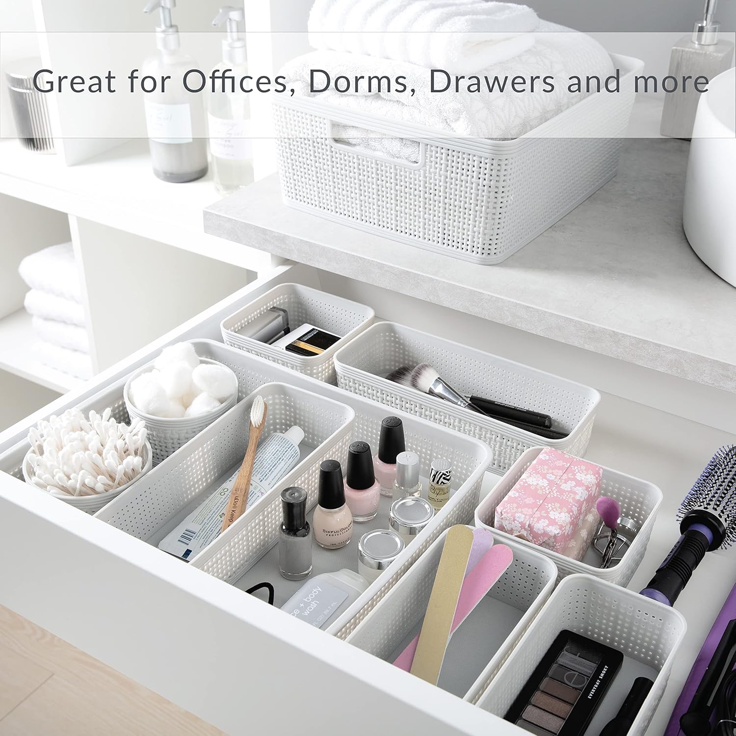 Simplify 5 Piece Organizer Set White