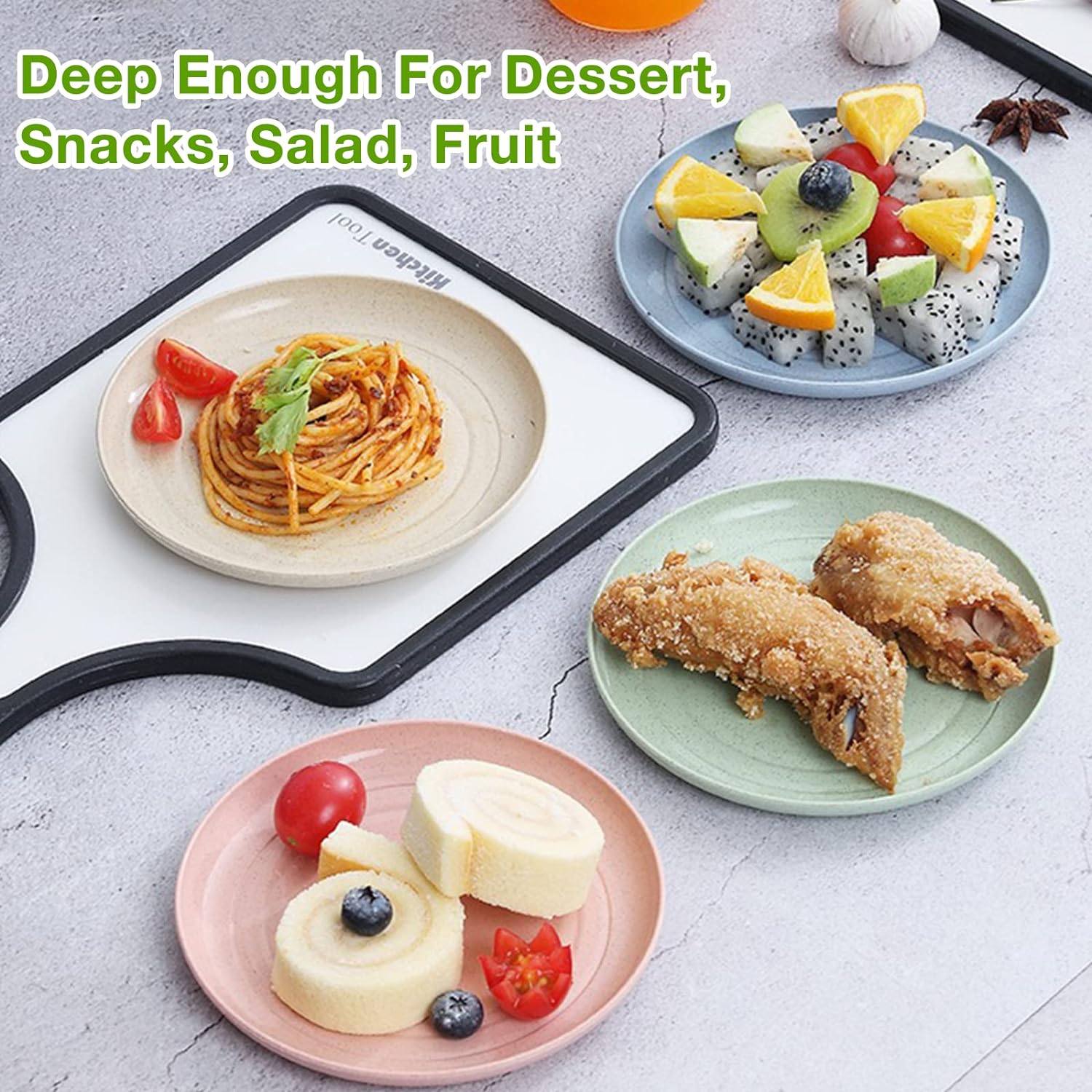 Mfacoy 6 Pack Unbreakable Dinner Plates 10 Inch