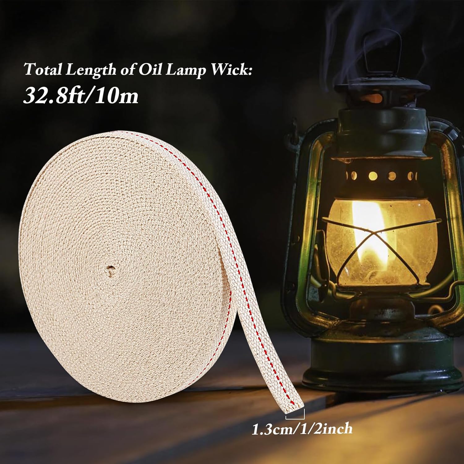 Ninsula 328 Feet Oil Lamp Wicks 12 Inch Wide Replacement Wicks
