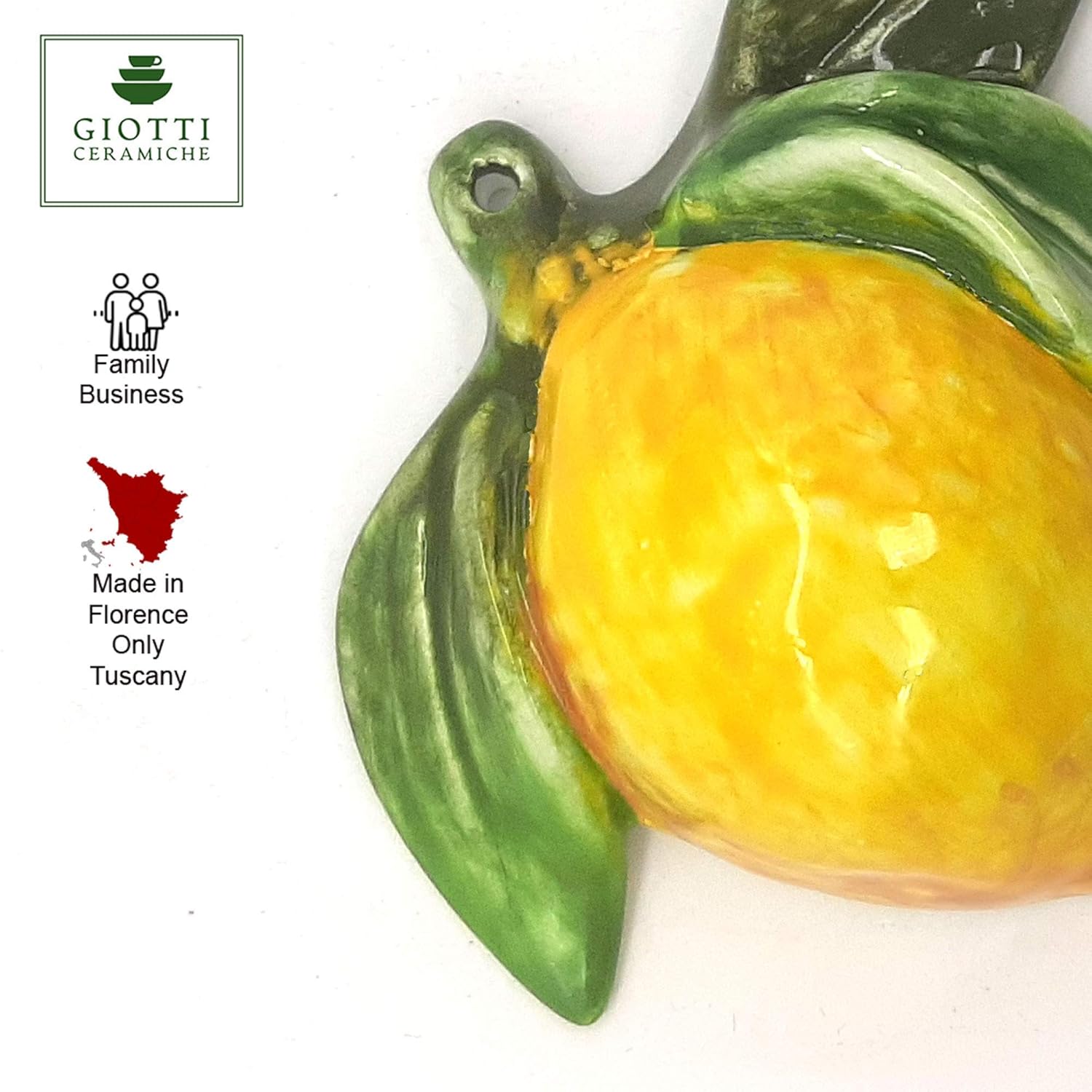 Italian Ceramic Lemons Wall Decor 3 pcs