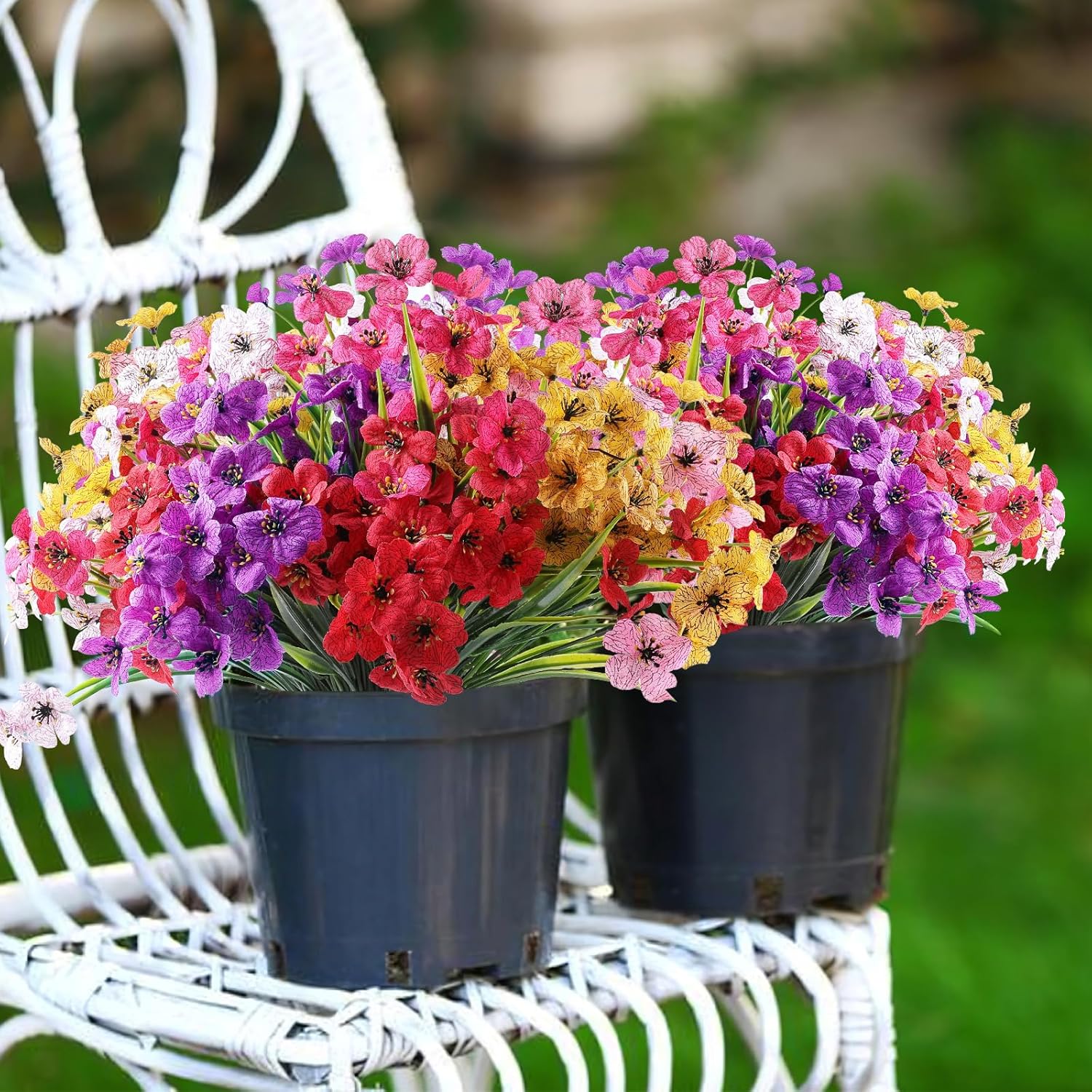 AGIRL 24 Bundle Artificial Flowers for Home and Garden