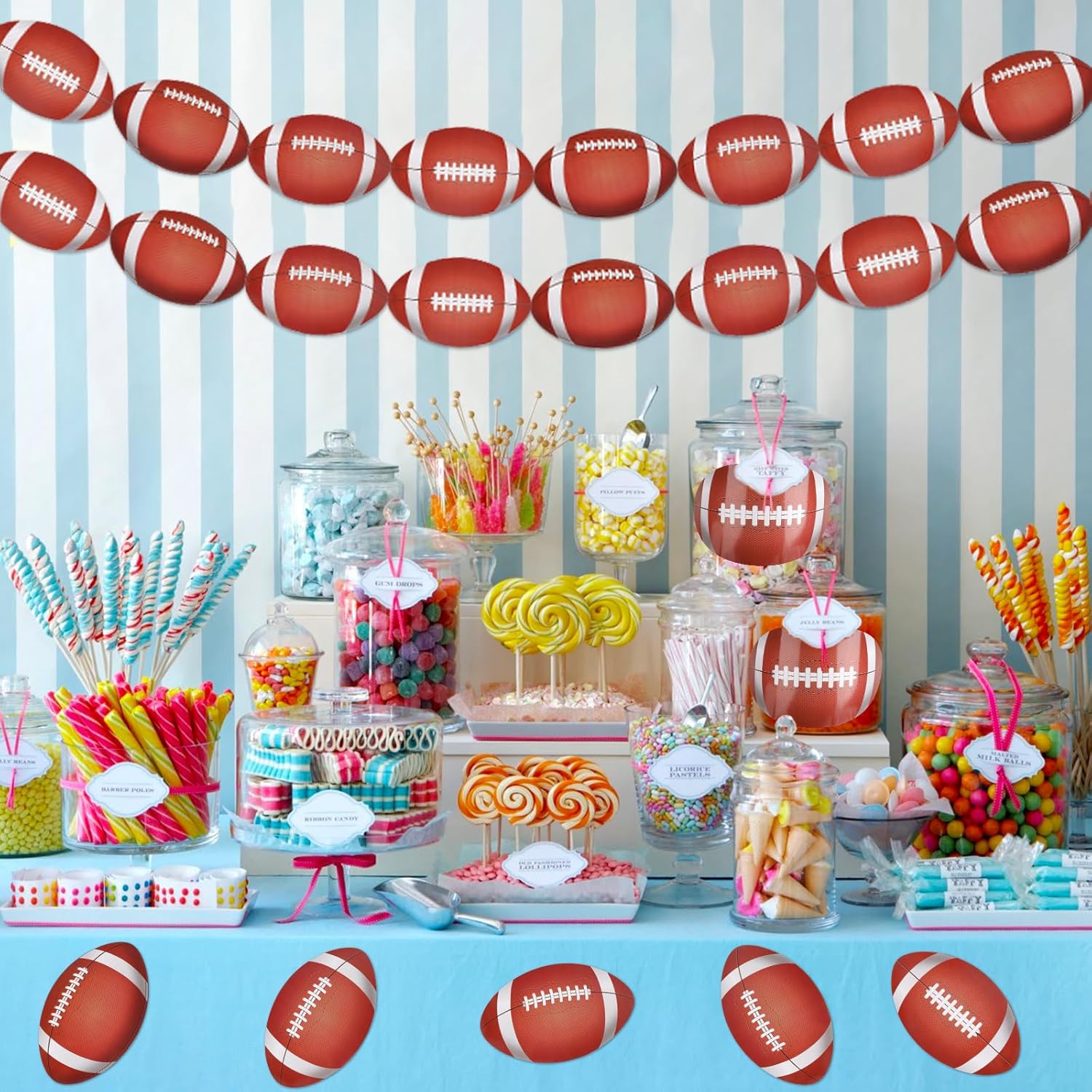 45PCS Football Cutout Paper Football Cutouts for Classroom Decorations