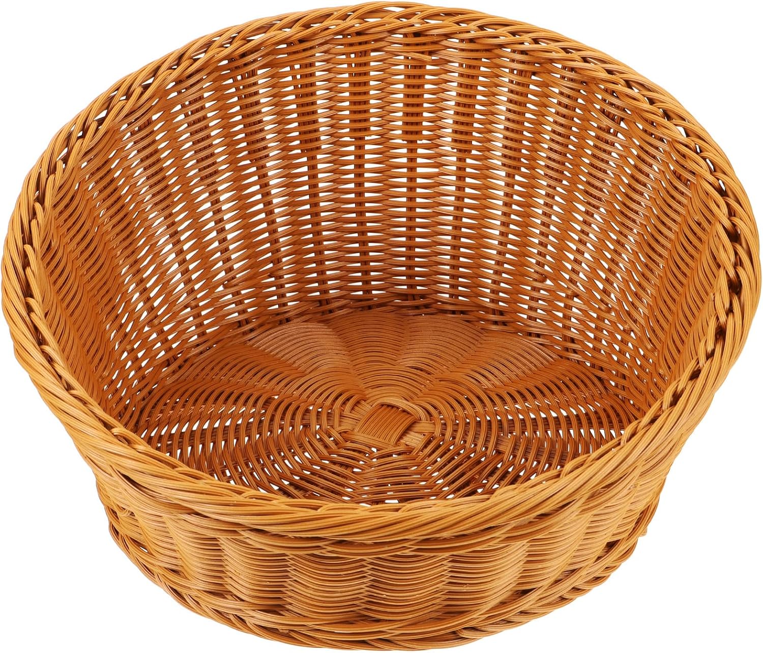 Amosfun Round Bread Basket Fruit Basket Storage Basket 12x12x75 Inch