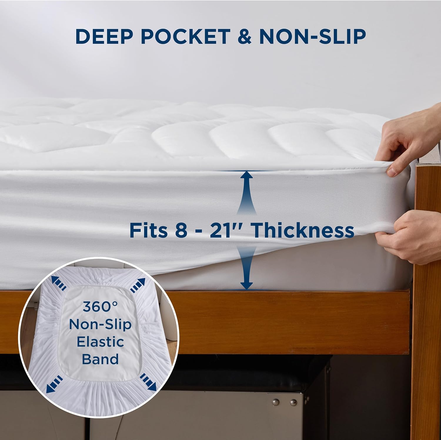Bedsure Twin XL Mattress Pad - Soft Mattress Topper for College Dorm