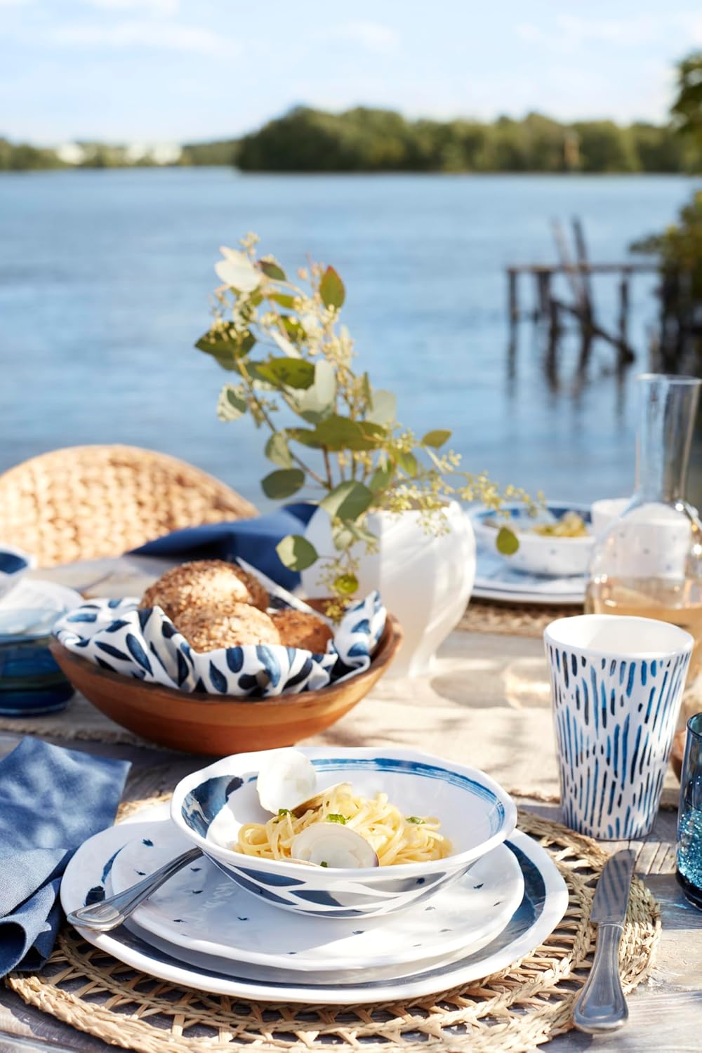 Lenox Blue Bay Melamine Dinnerware Set 20-Piece