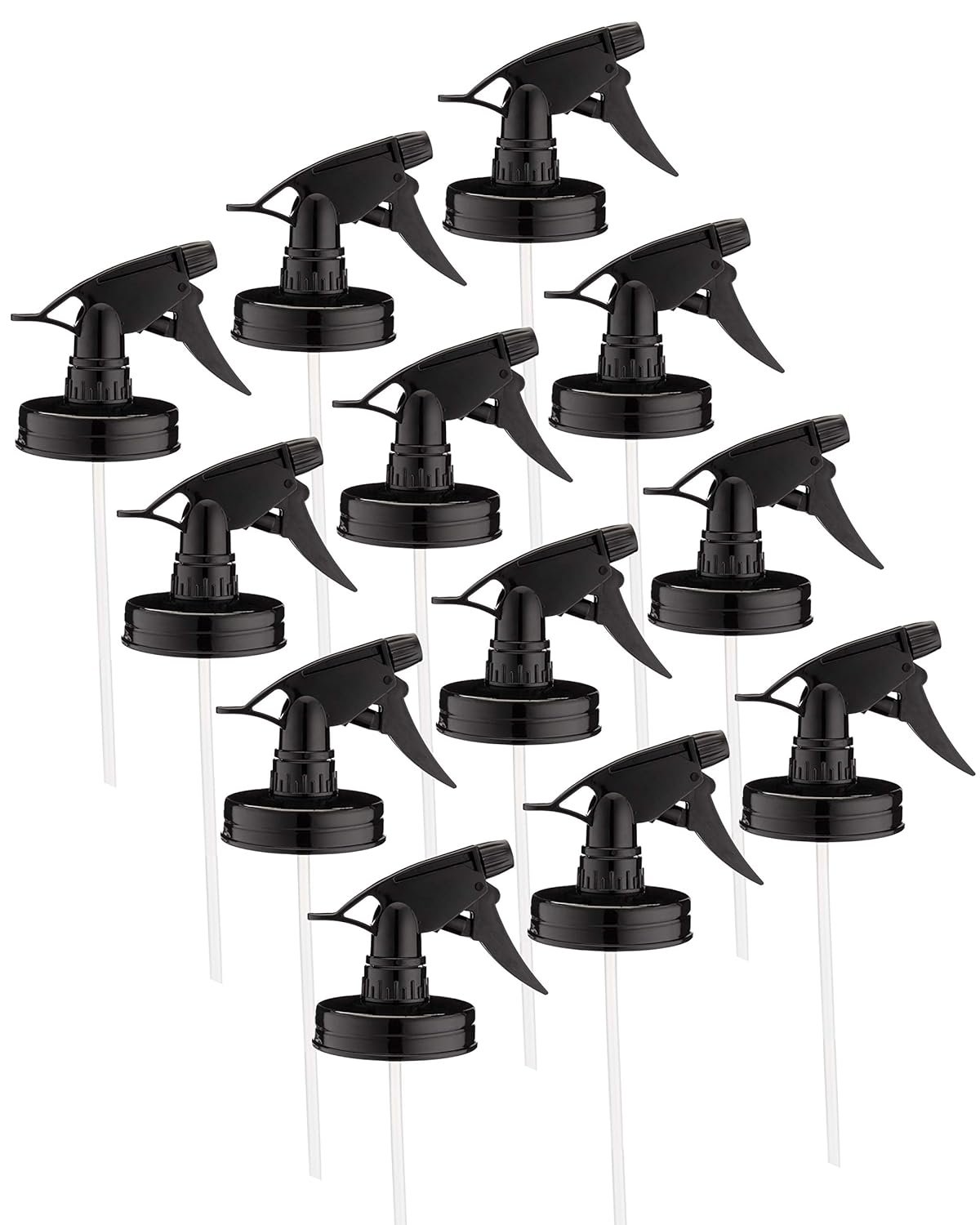 Jarmazing Mason Jar Sprayer Lids - 12 Pack - Black