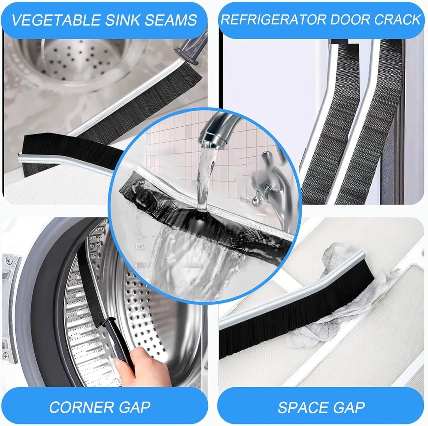 Hard Bristle Crevice Cleaning Brush 6pcs Set