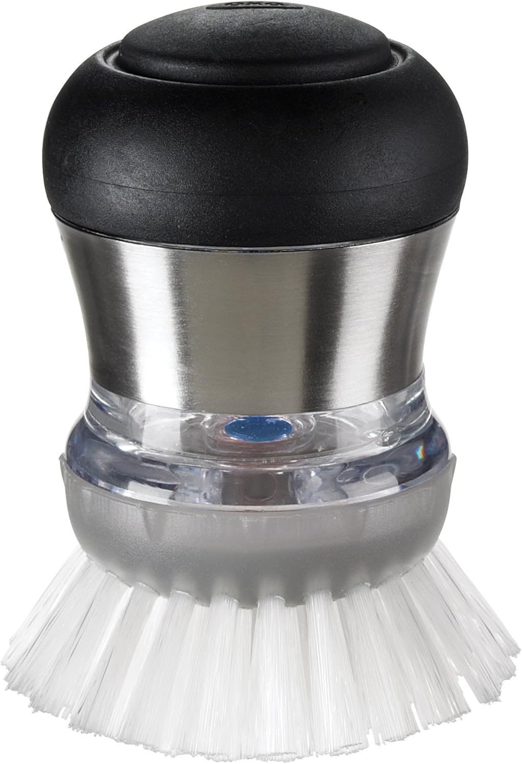 OXO Steel Soap Dispensing Palm Brush 1