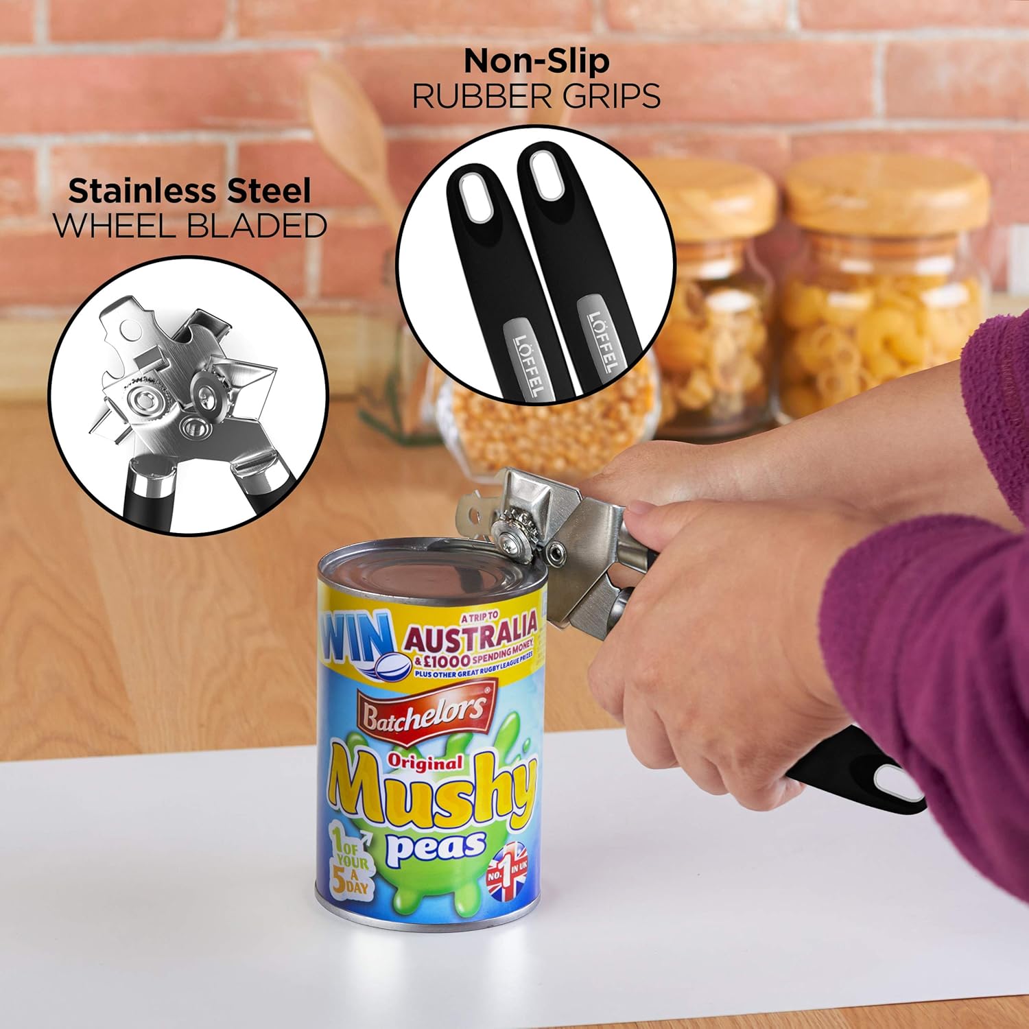 Lffel Stainless Steel Manual Can Opener for Seniors