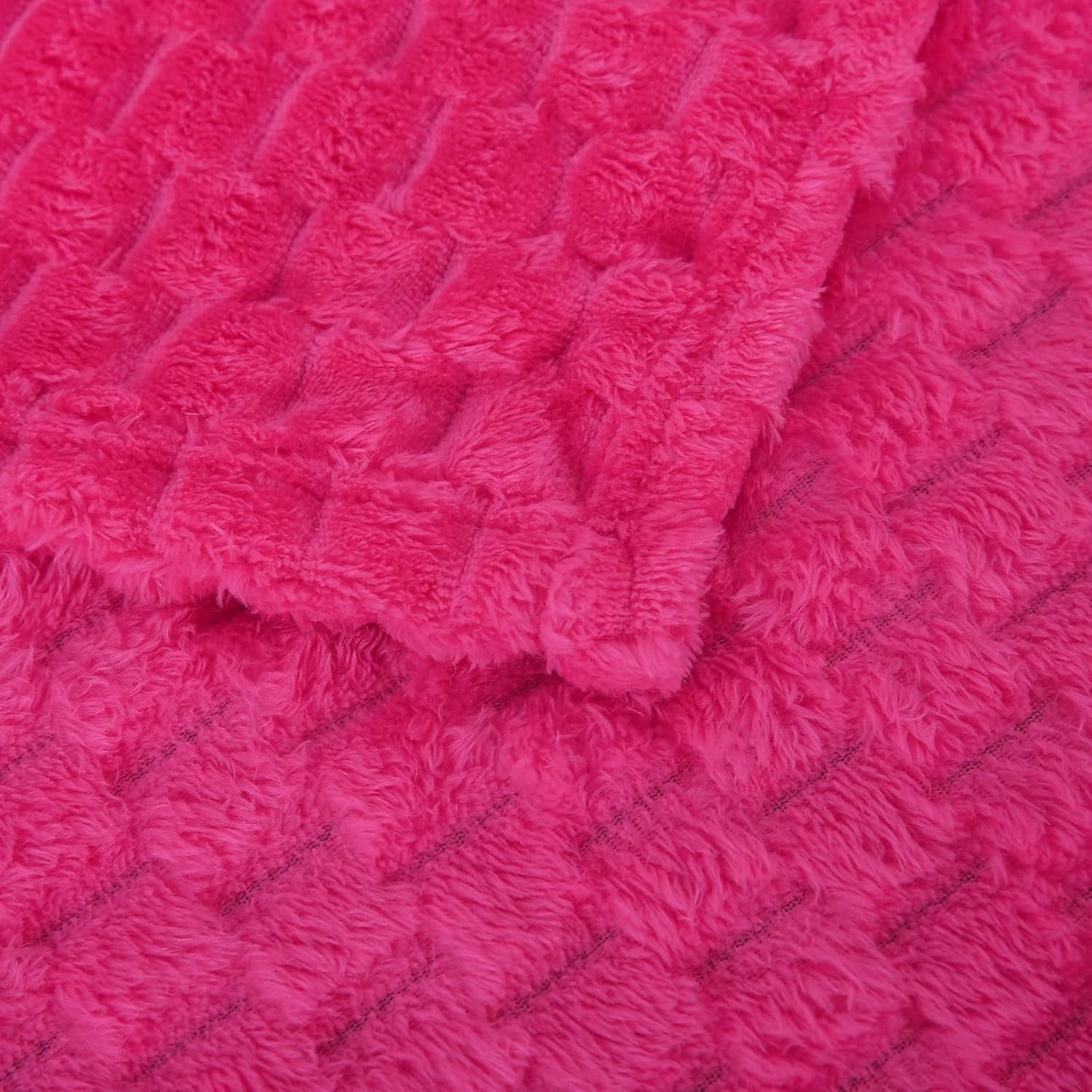 Puncuntex Hot Pink Throw Blanket 50x60 Inches