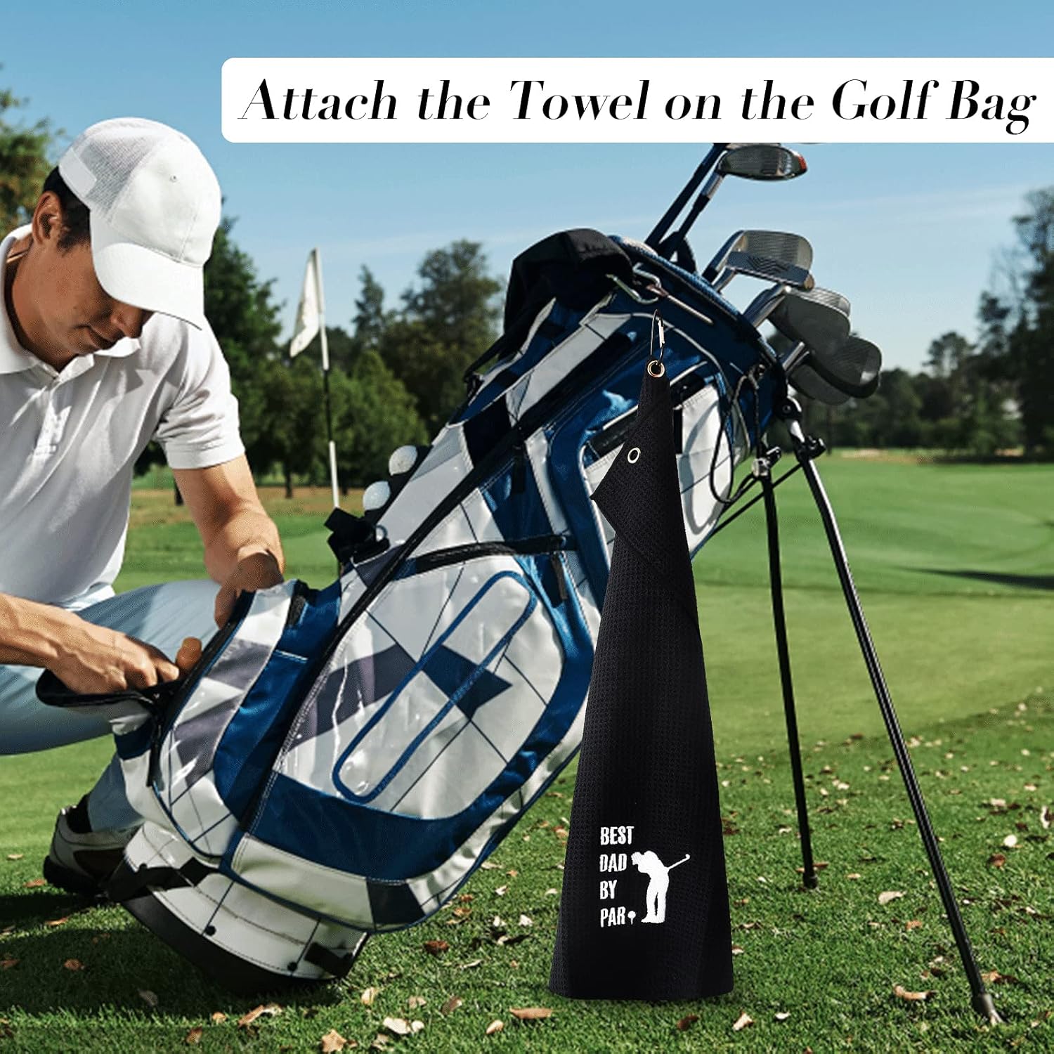 Funny Dad By Par Golf Towel for Fathers Day