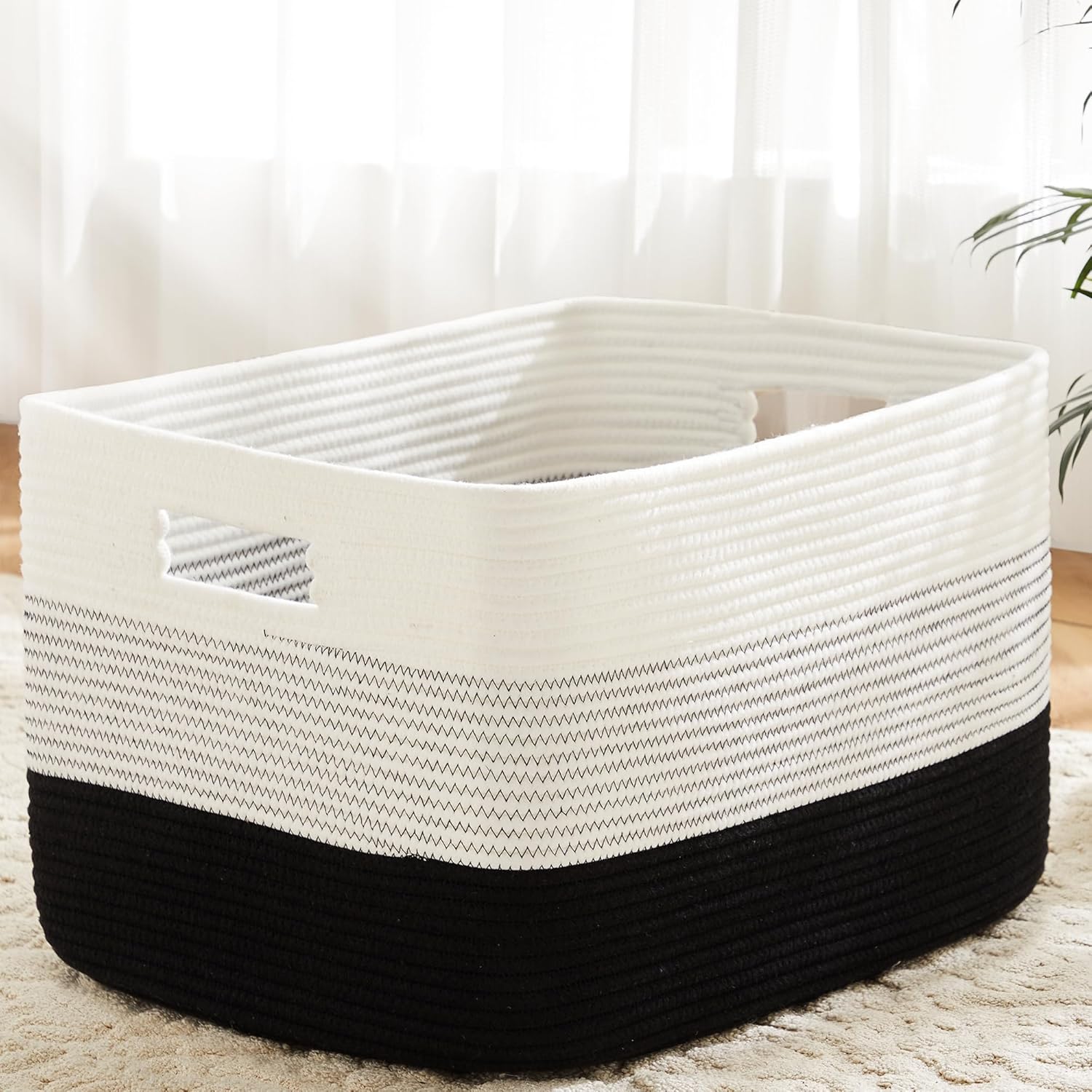 Artfeel Cotton Rope Laundry Basket for Decor