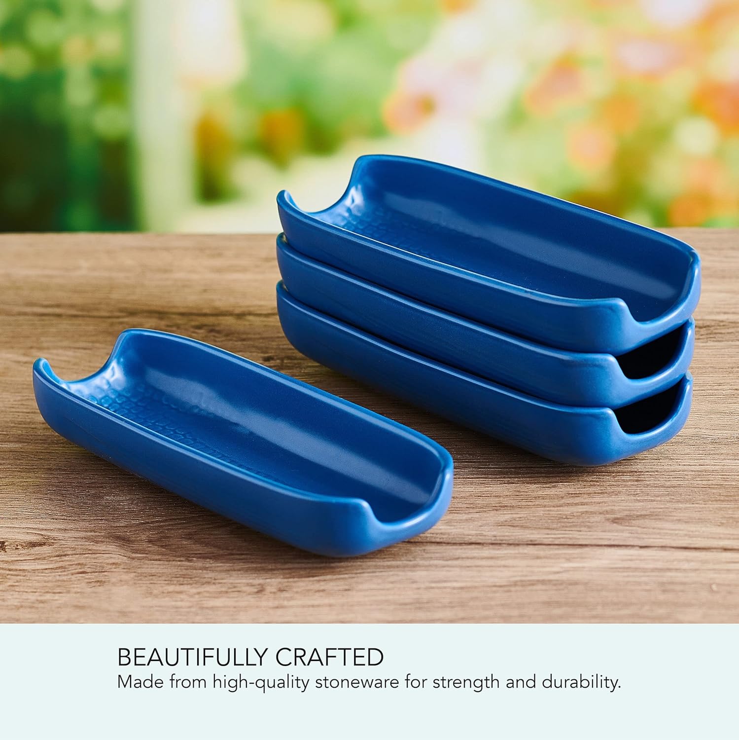 Pfaltzgraff Callie Stoneware Corn Plates Set Of 4 Blue