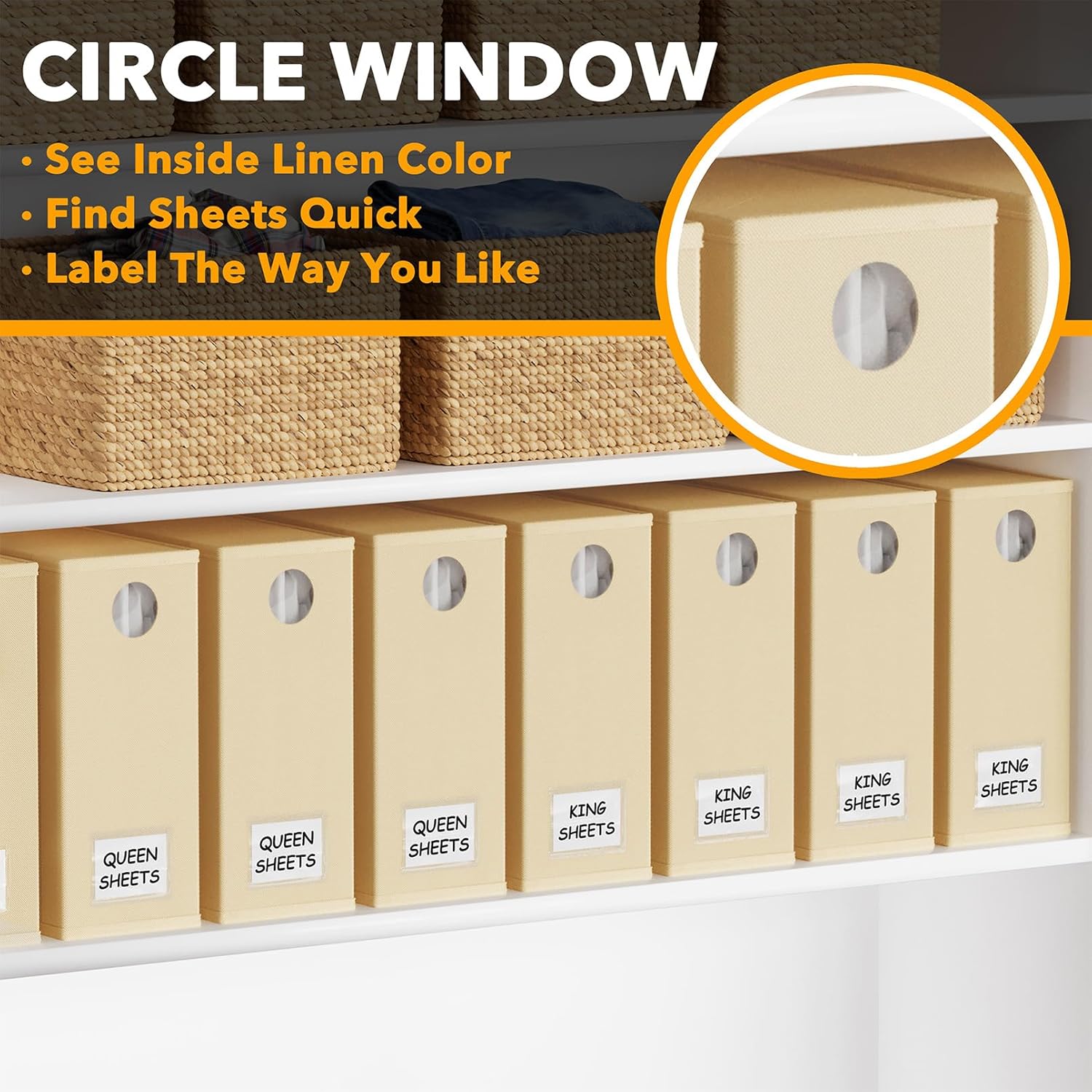 SpaceAid 8 Pack Bed Sheet Organizers with Window