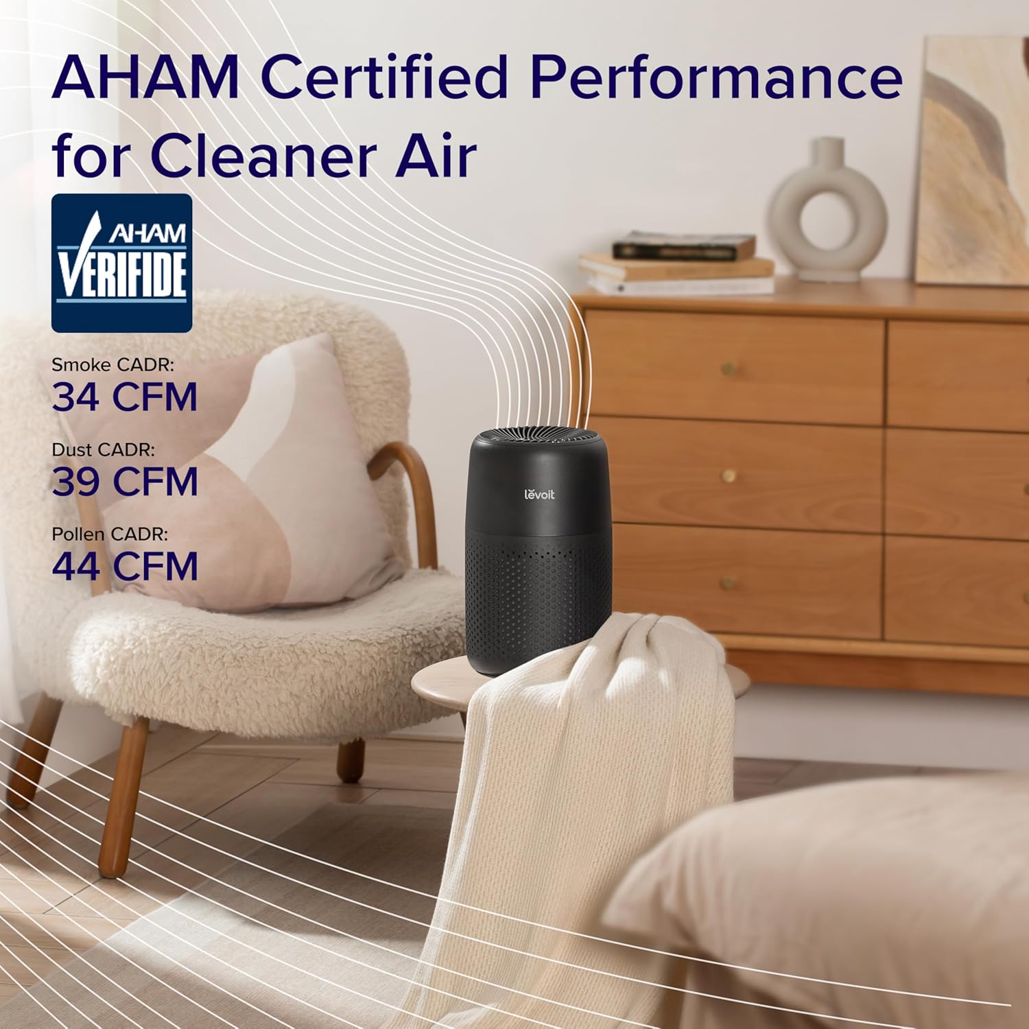 LEVOIT Air Purifier for Bedroom Home Black