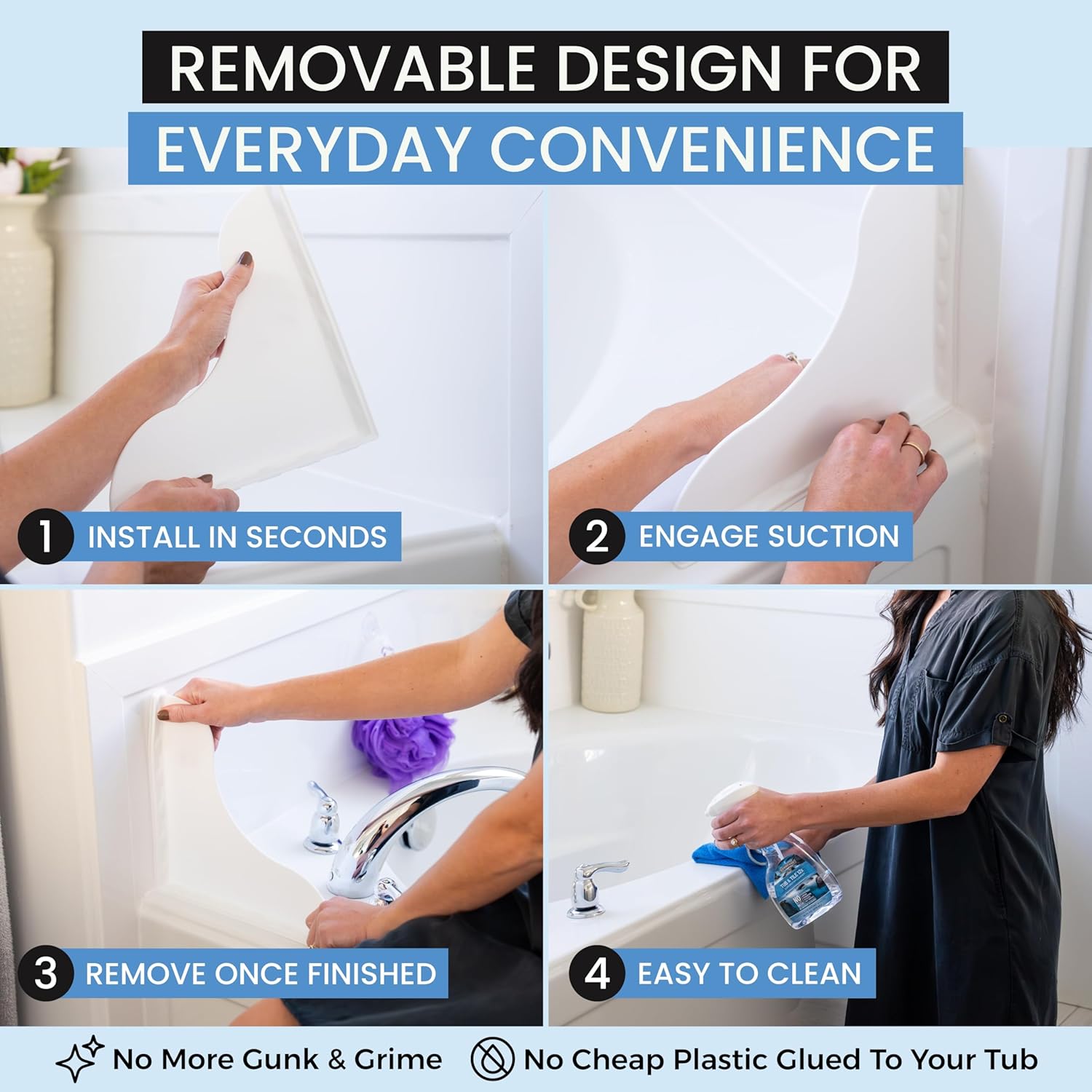 Gilly Gush Removable Bathtub Splash Guard for Kids