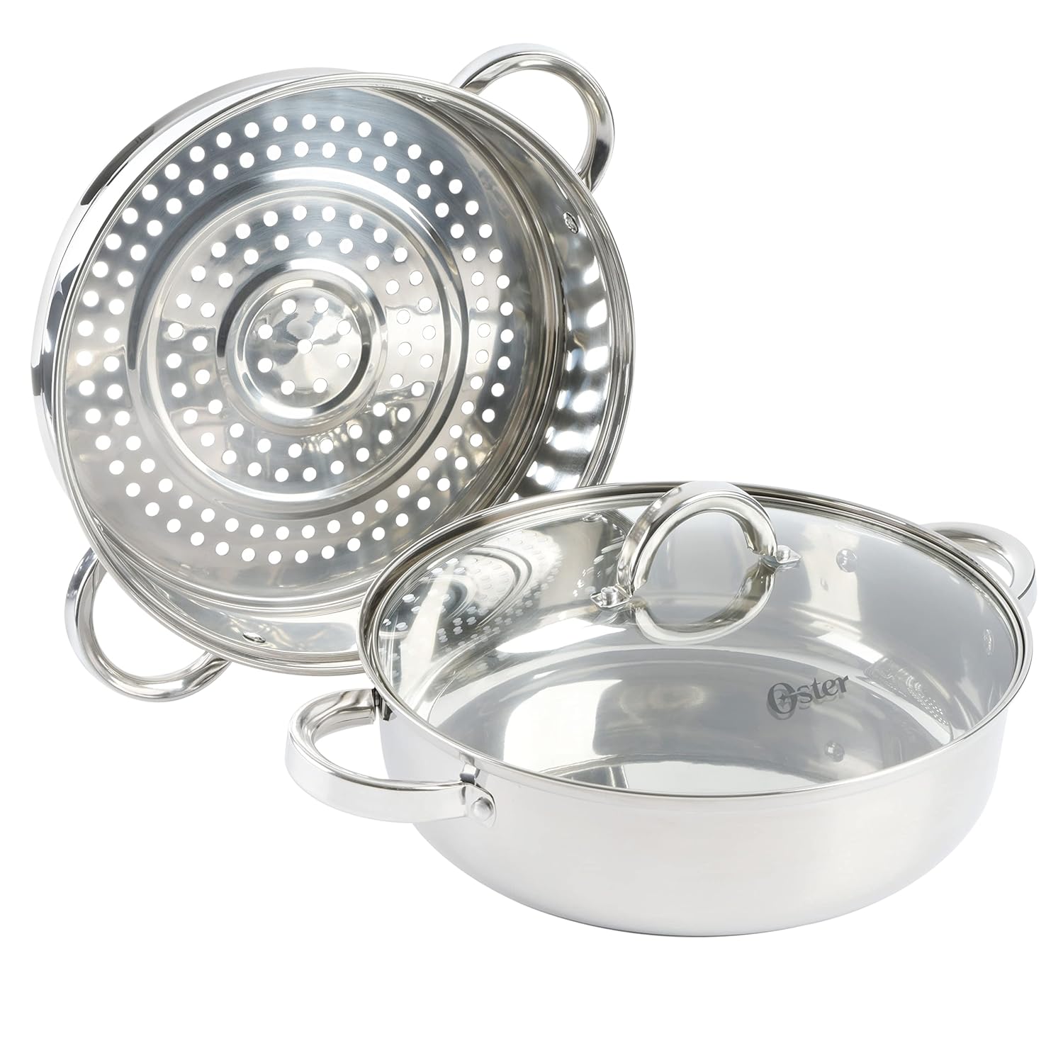 Oster Sangerfield 5-Quart Pasta Pot Set with Steamer and Lid