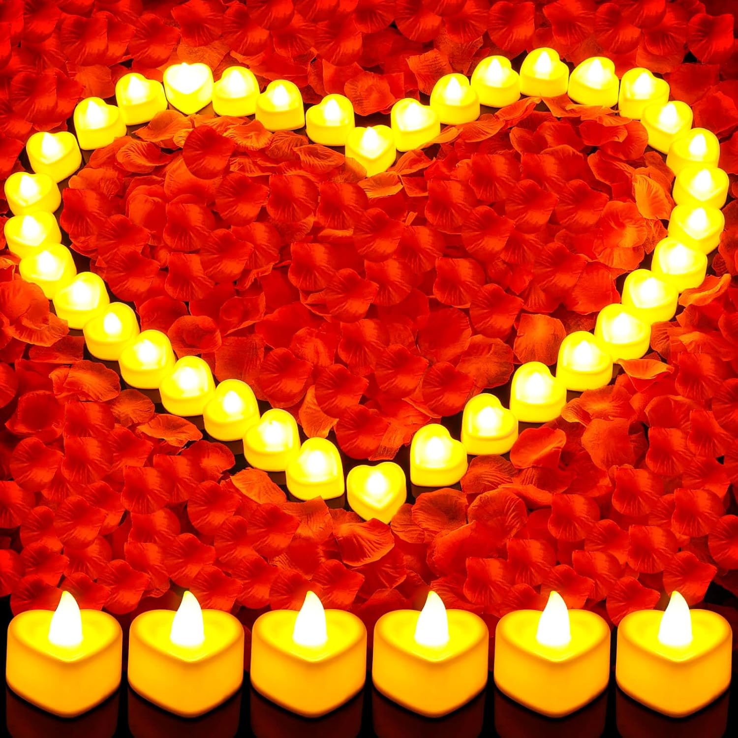 Flasoo Romantic Candle and Rose Petal Set