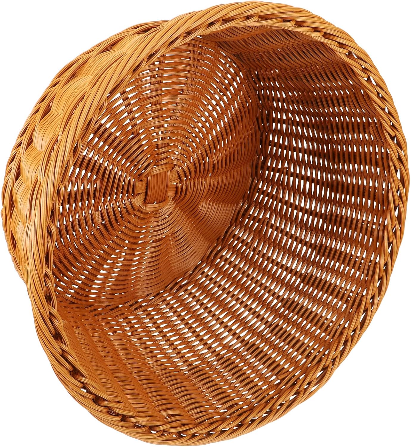 Amosfun Round Bread Basket Fruit Basket Storage Basket 12x12x75 Inch