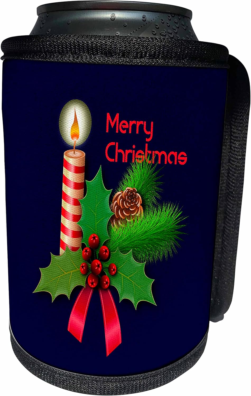 3dRose Can Cooler Wrap - Christmas Holiday Design