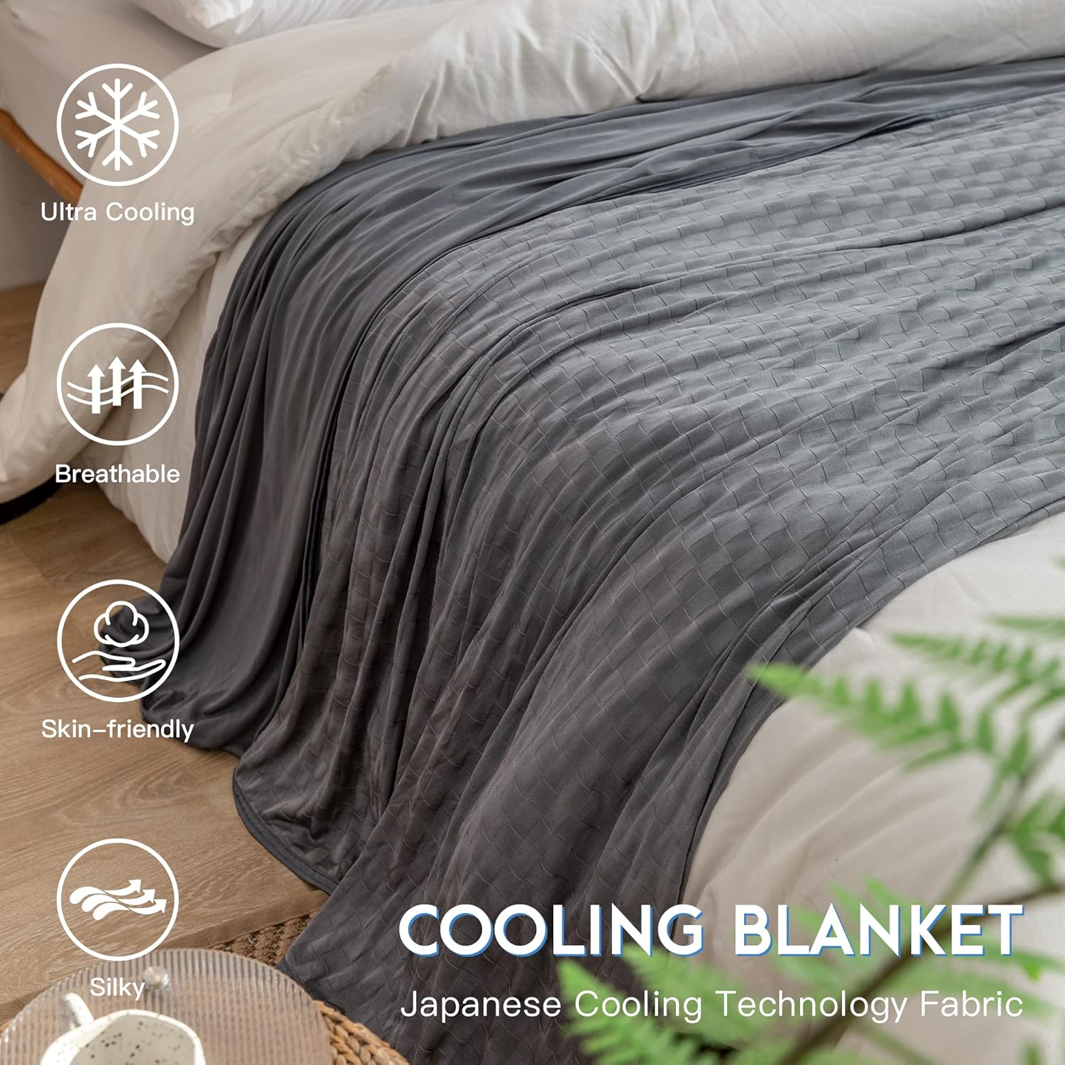 AmyHomie Cooling Blanket Queen Size 90x90 Double Sided