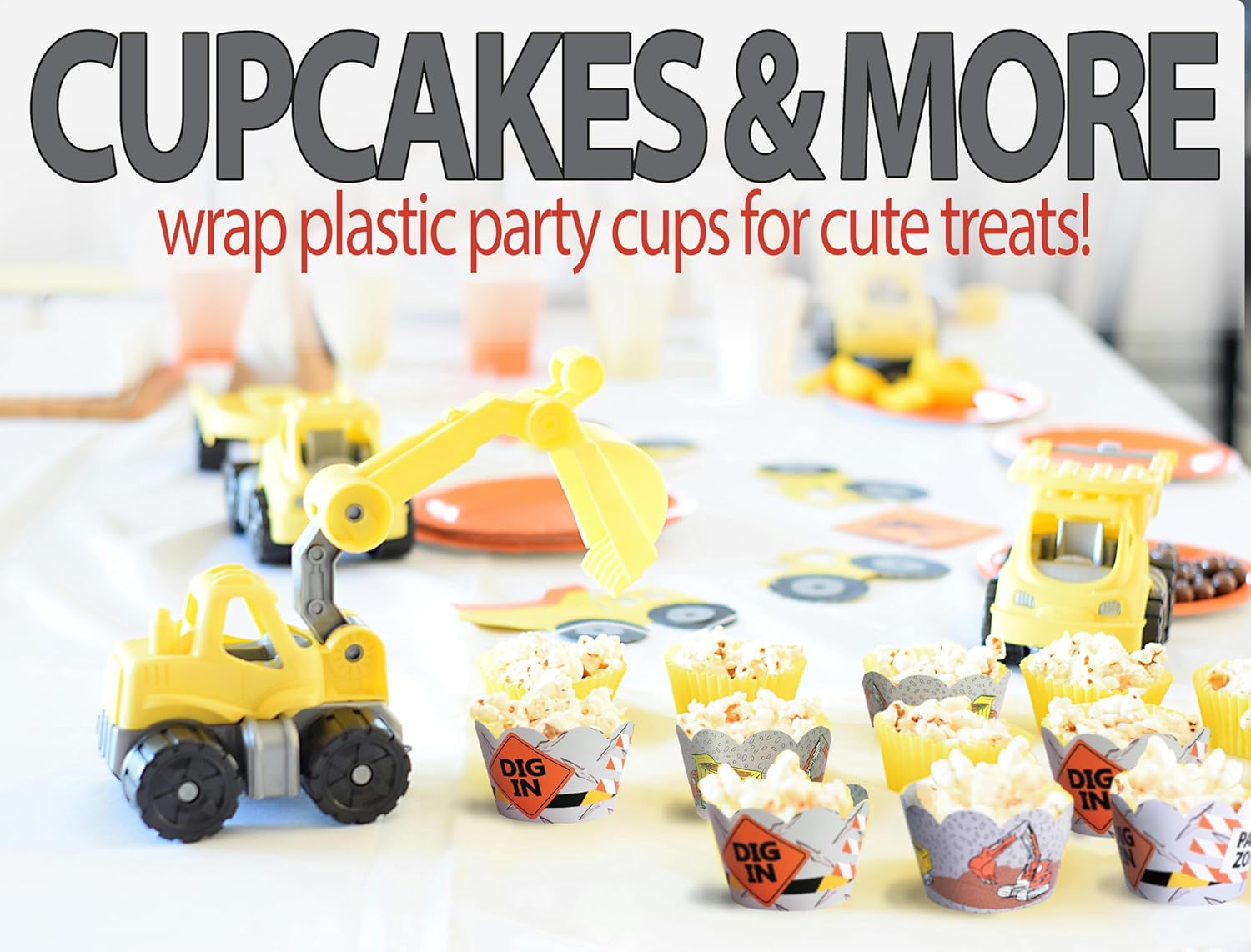 Cupcake Wrappers - Dream Bridal Builder Birthday Decorations 24 Count