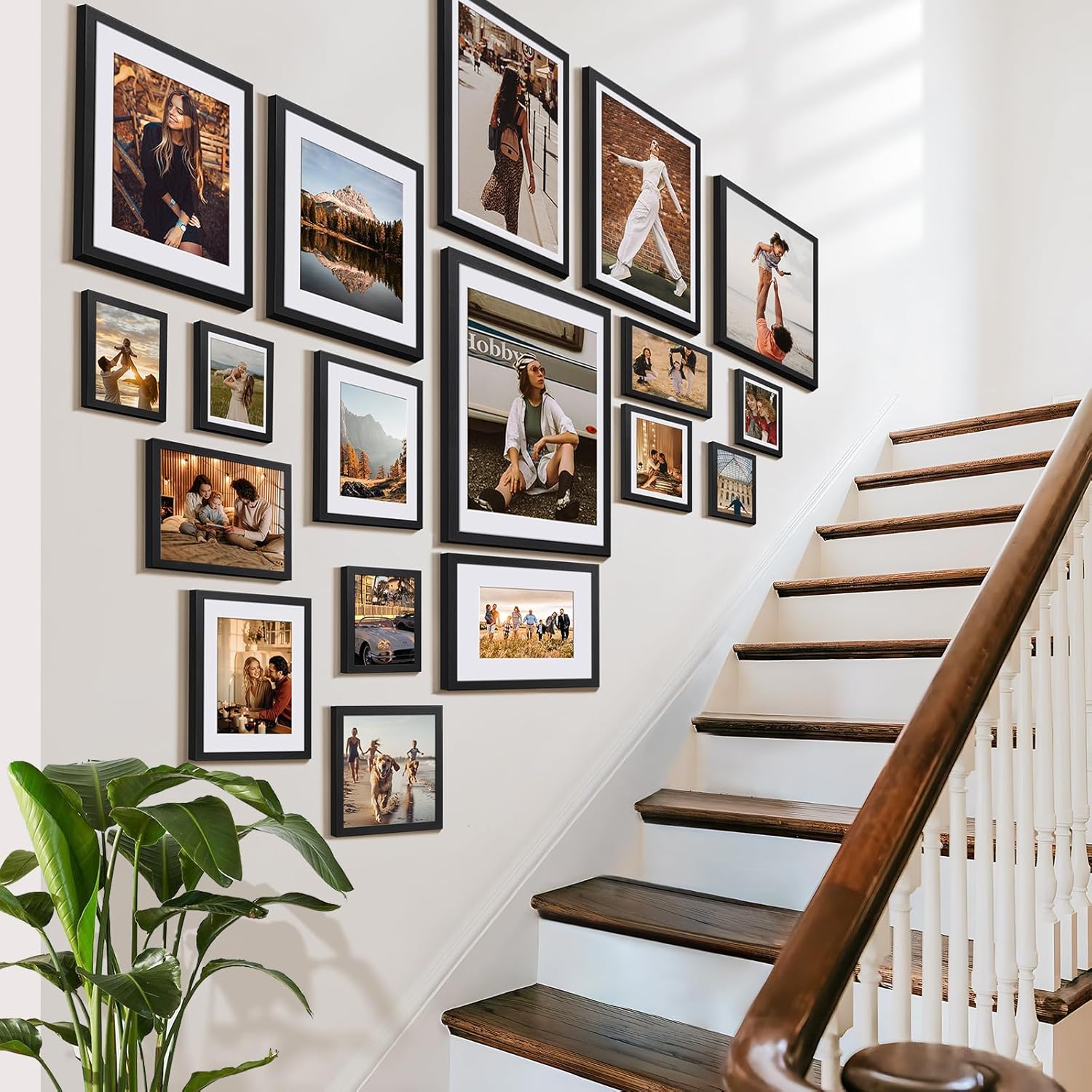 HappyHapi 4x6 Picture Frame Set of 10 Black