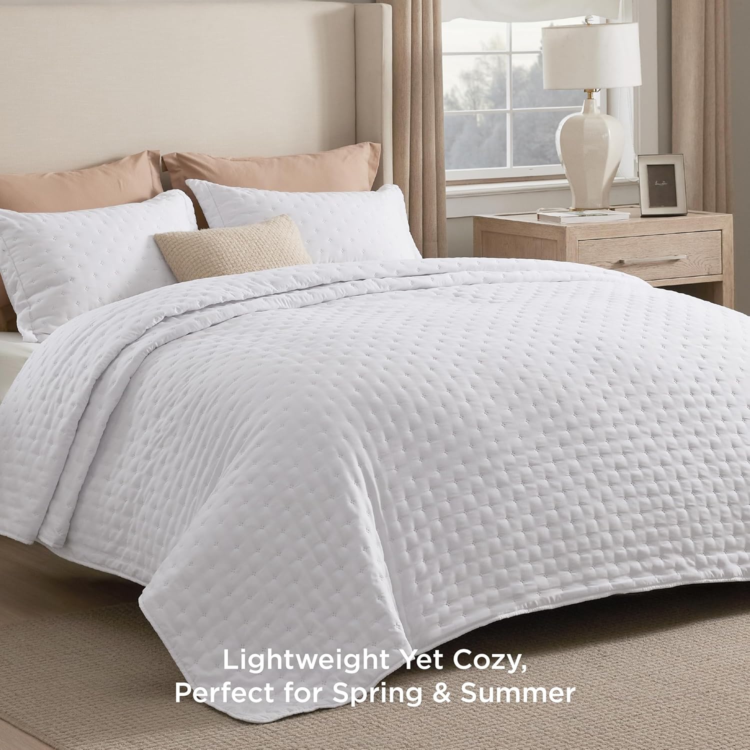 Bedsure King Quilt Set - Ultra Soft Comforter with 2 Pillow Shams