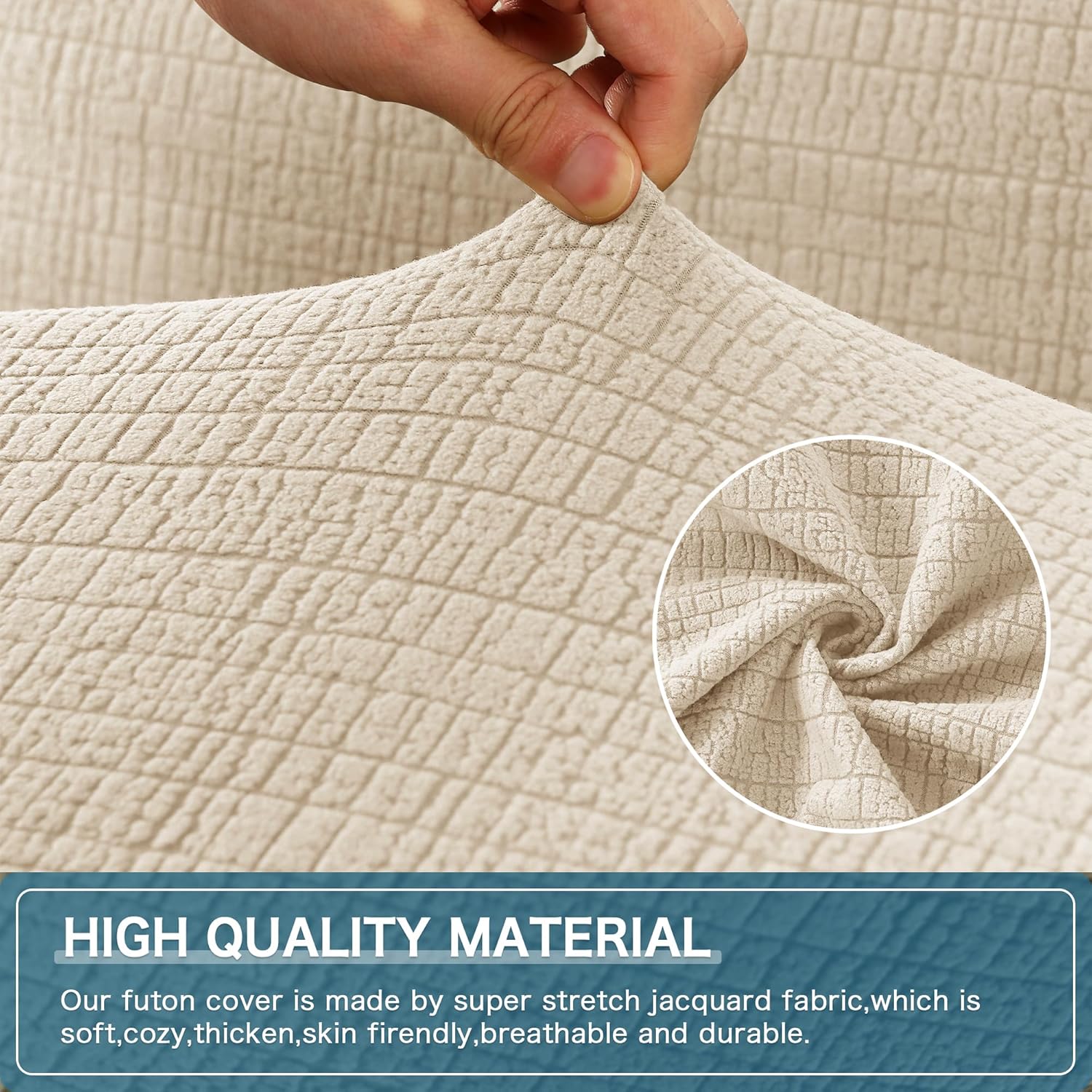 HVERSAILTEX Waterproof Futon Cover Ivory