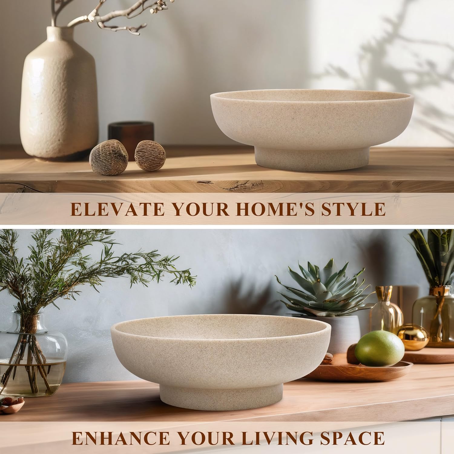 Modern Handmade Resin Decorative Bowl for Home and Kitchen