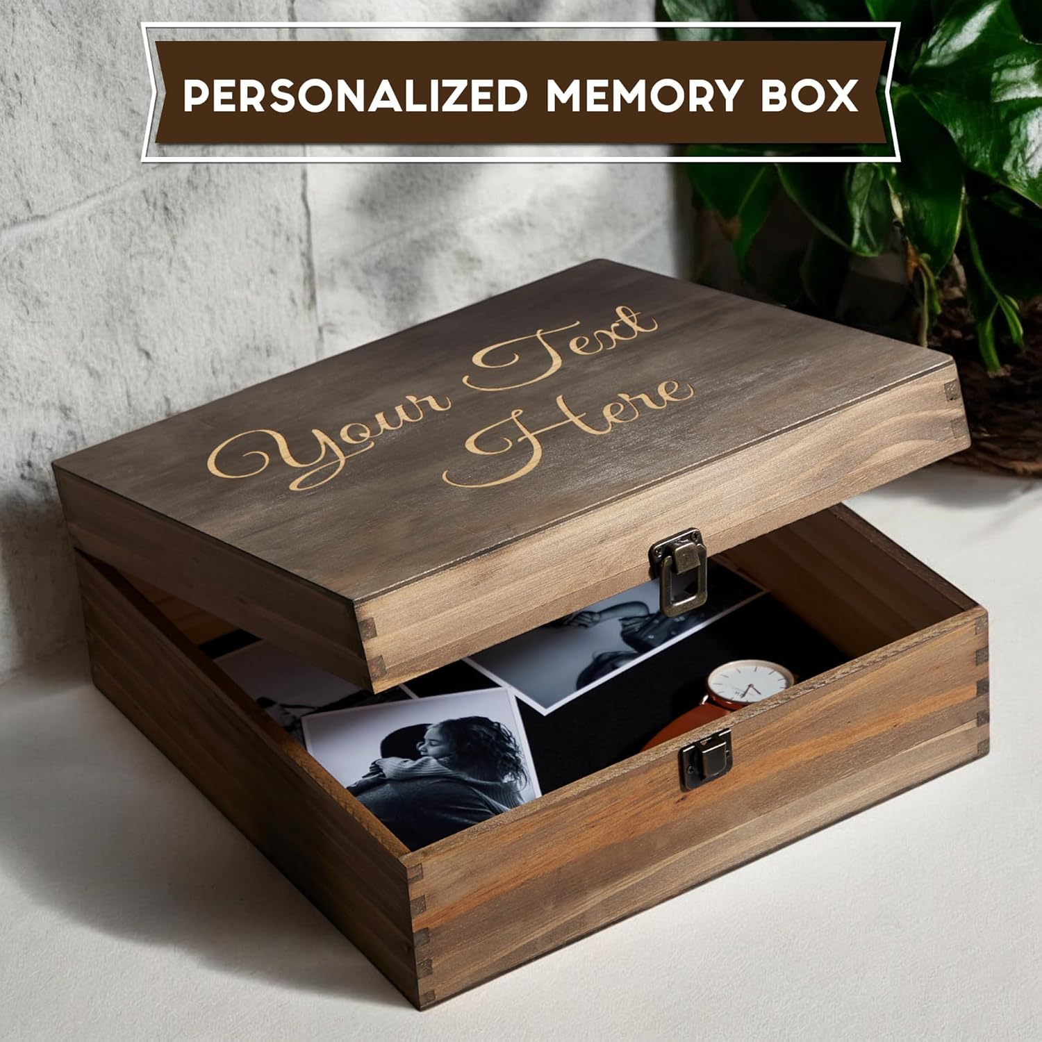 Personalized Wooden Keepsake Box for Memories