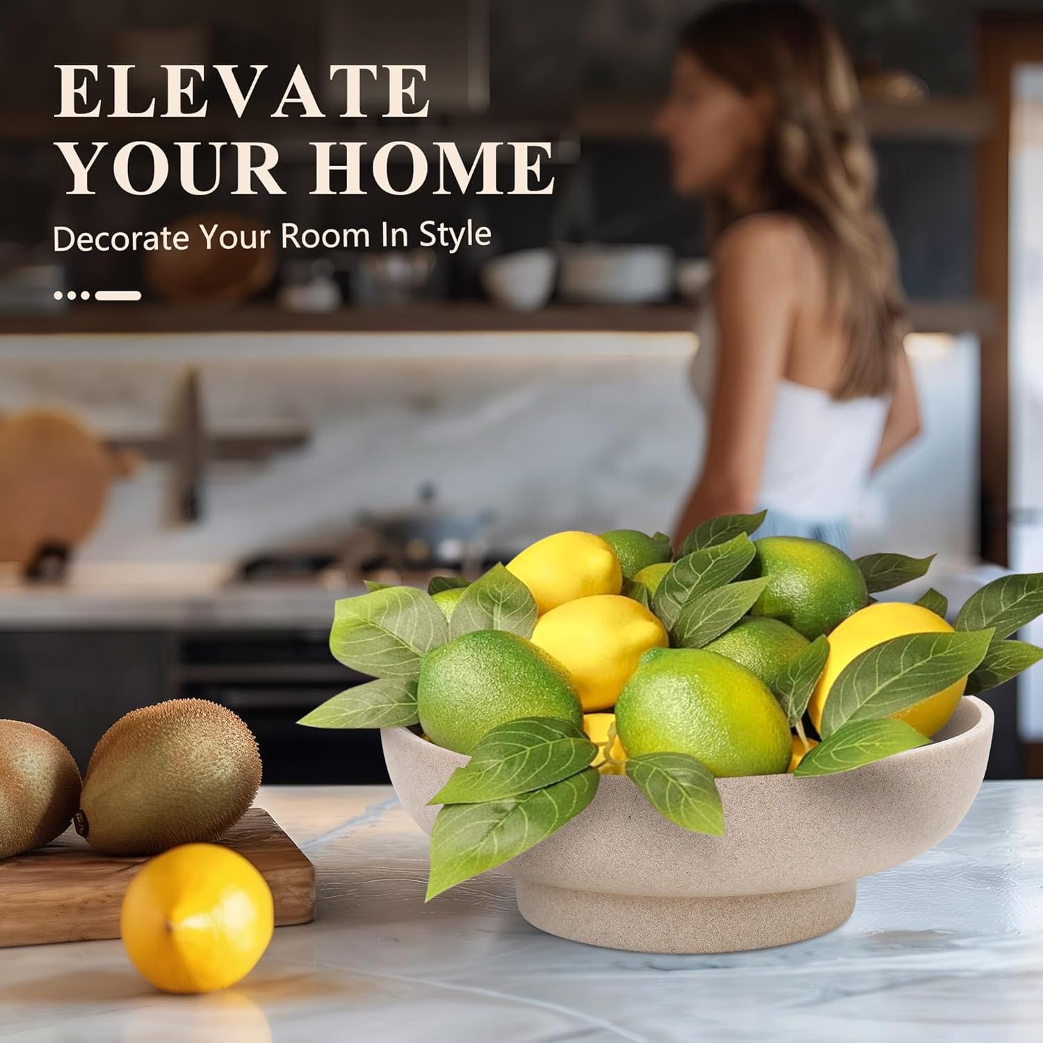 Modern Handmade Resin Decorative Bowl for Home and Kitchen