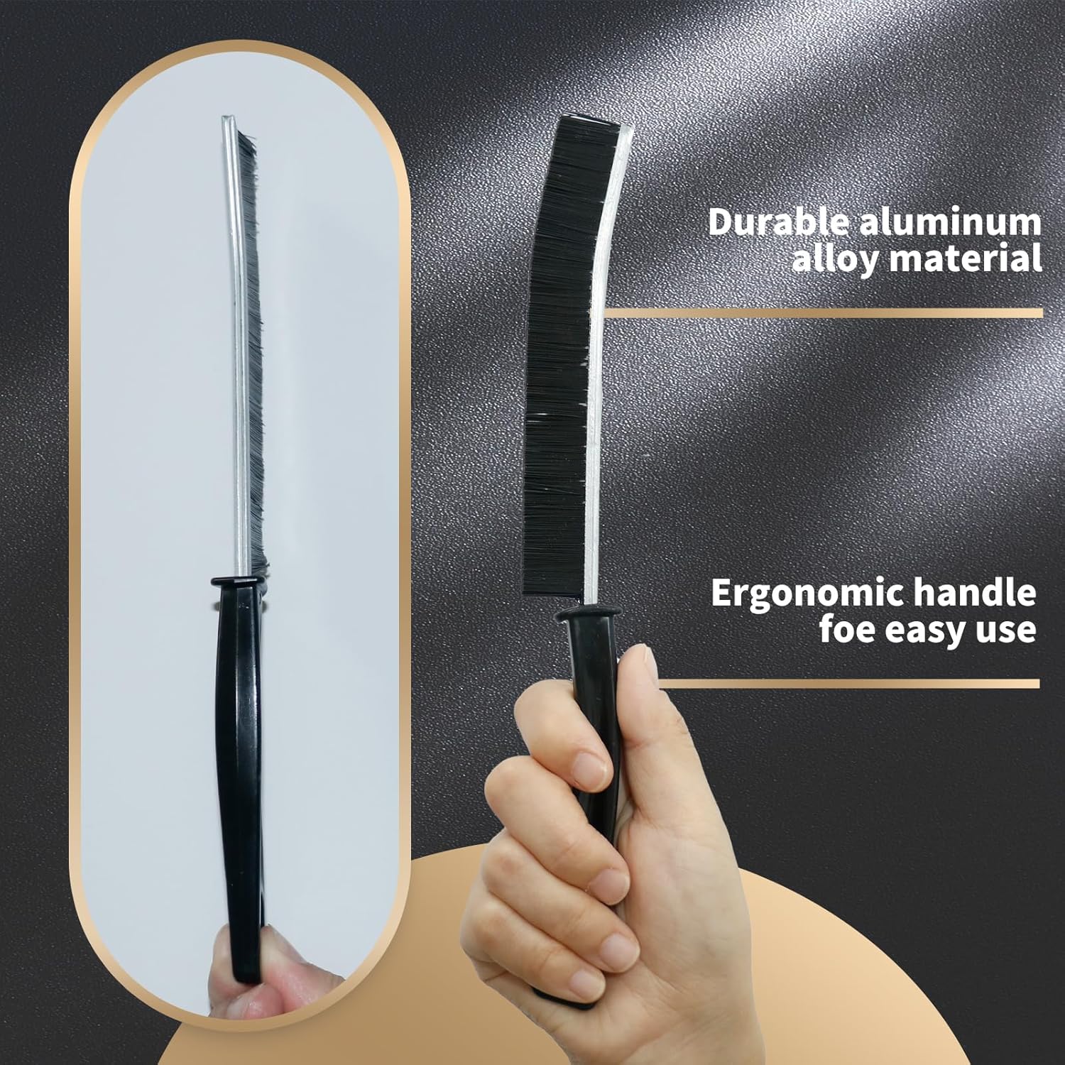 3 Pcs Crevice Cleaning Brush Tool for Kitchen and Bathroom